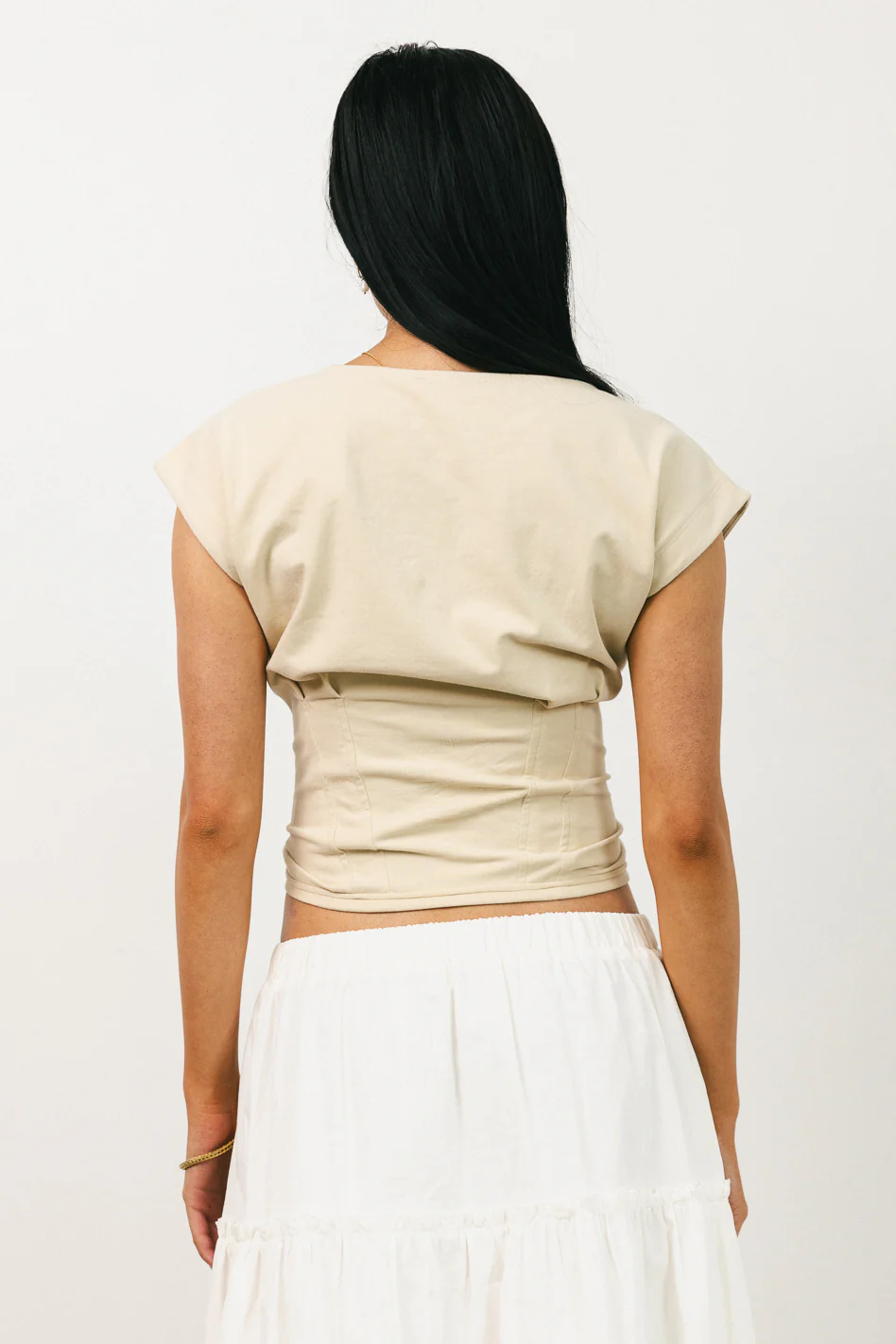 Tam Pleated Top in Ecru - FINAL SALE - Image 3