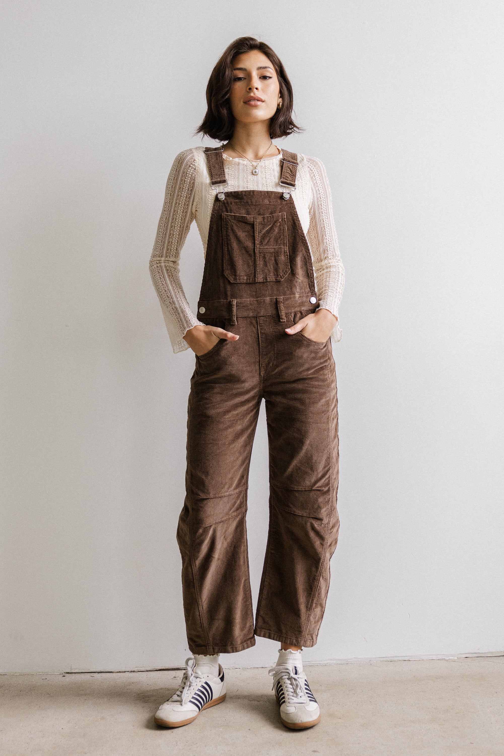 Tansy Corduroy Overalls in Brown - FINAL SALE - Image 7