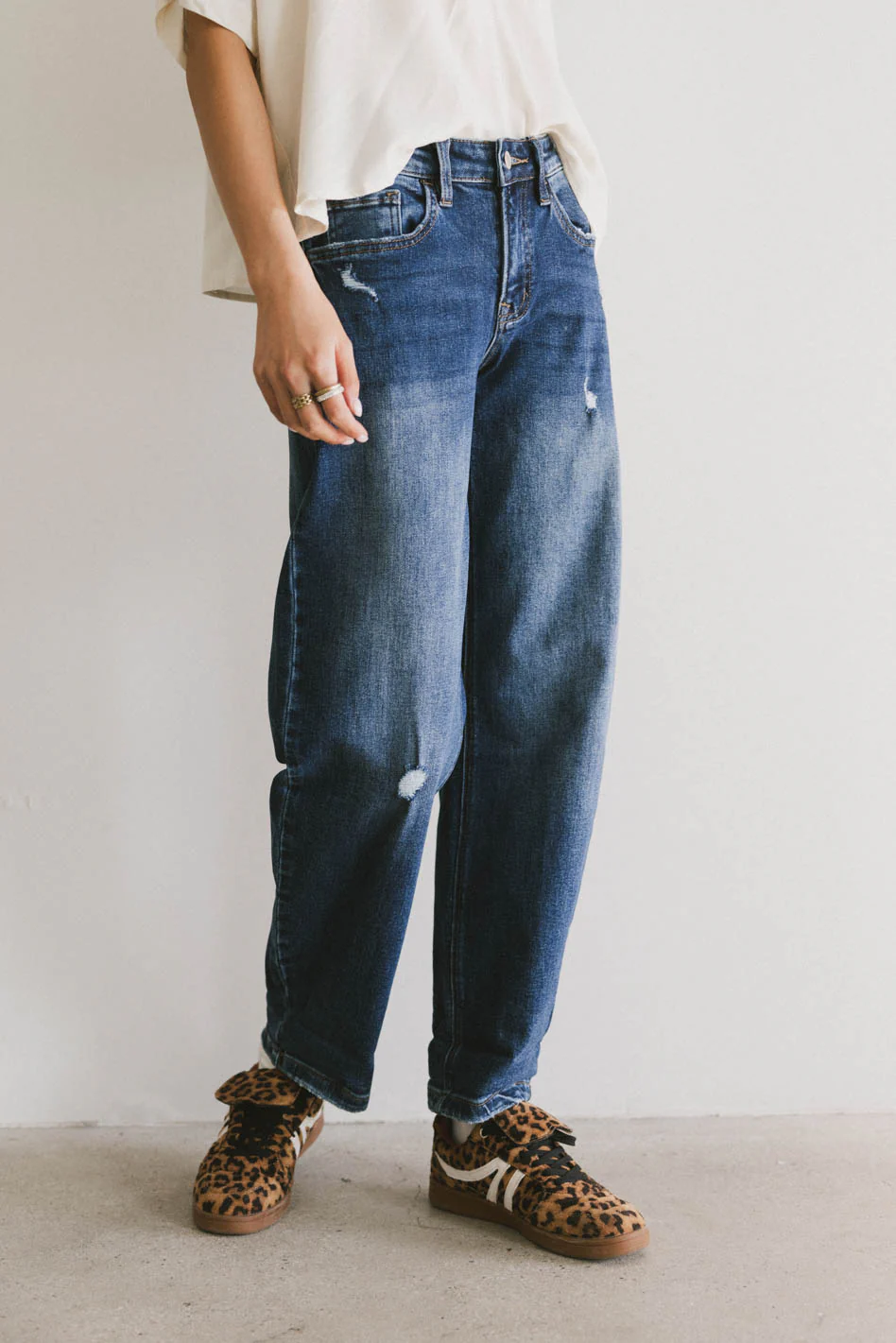 Tara Cuffed Barrel Jeans - FINAL SALE - Image 4