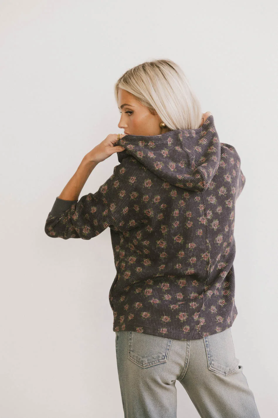 Tarah Knit Jacket in Charcoal - FINAL SALE - Image 4