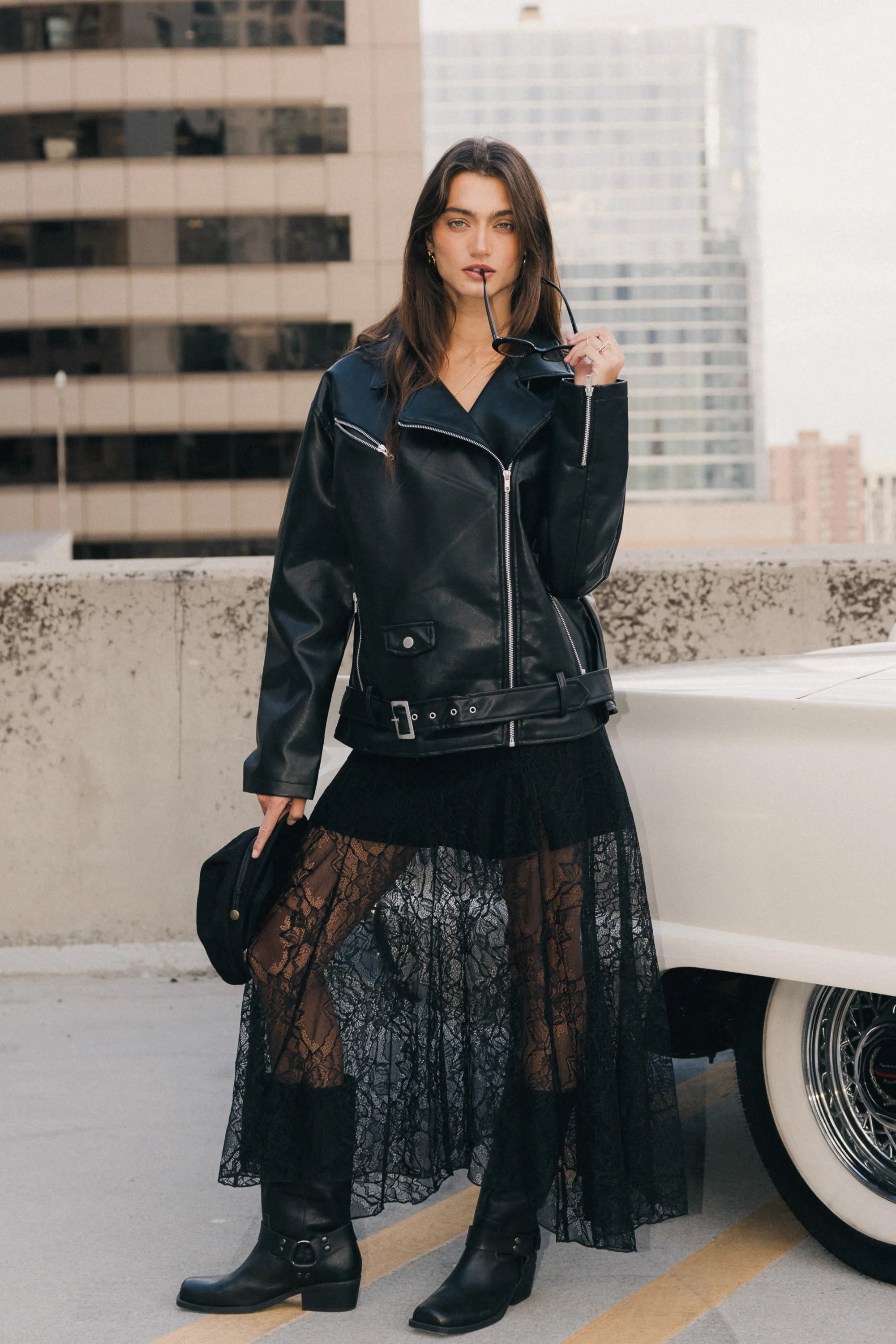 Tatum Lace Maxi Skirt in Black - FINAL SALE - Image 4