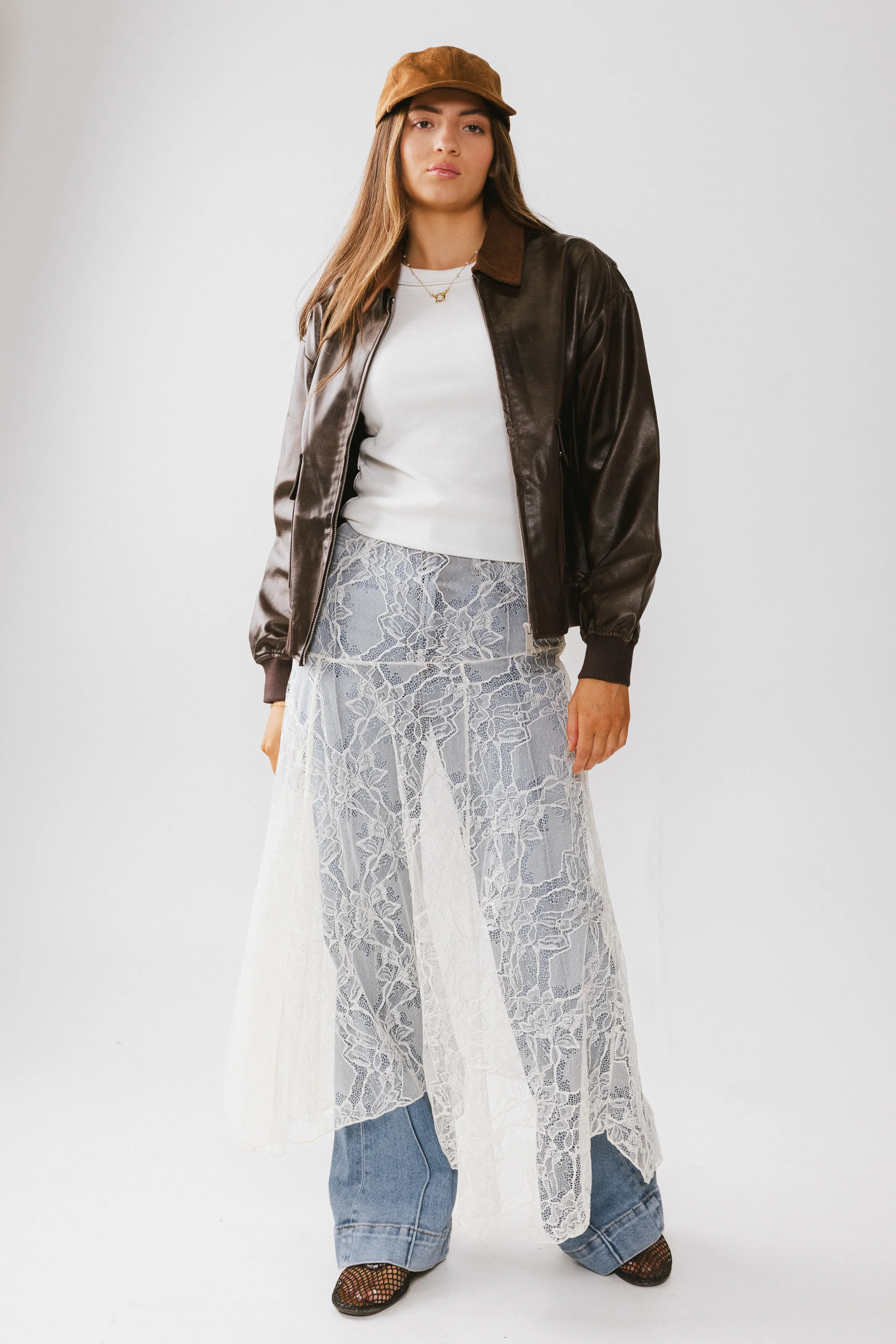 Tatum Lace Maxi Skirt in Cream - FINAL SALE - Image 14