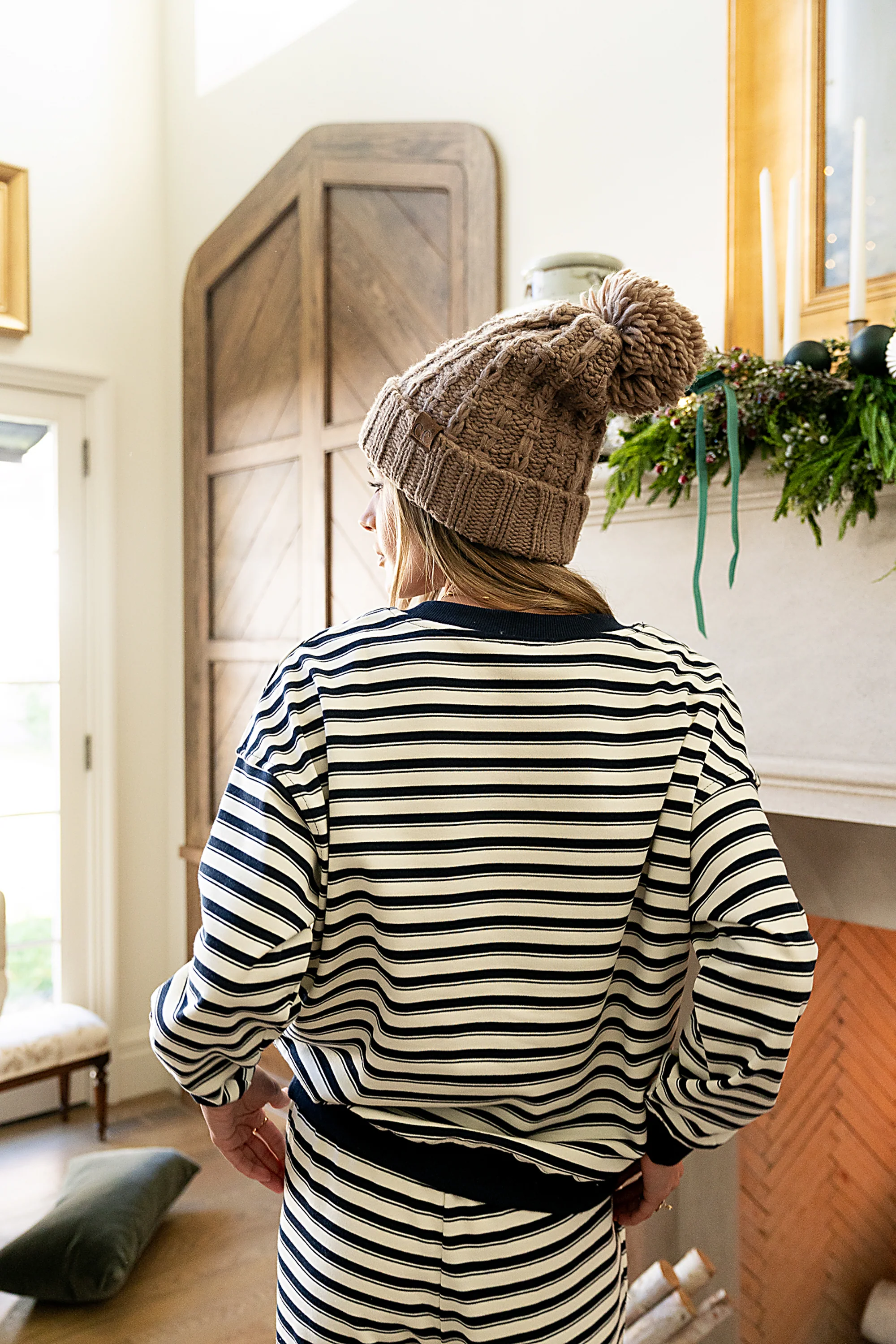 Taya Striped Sweater in Navy - FINAL SALE - Image 3