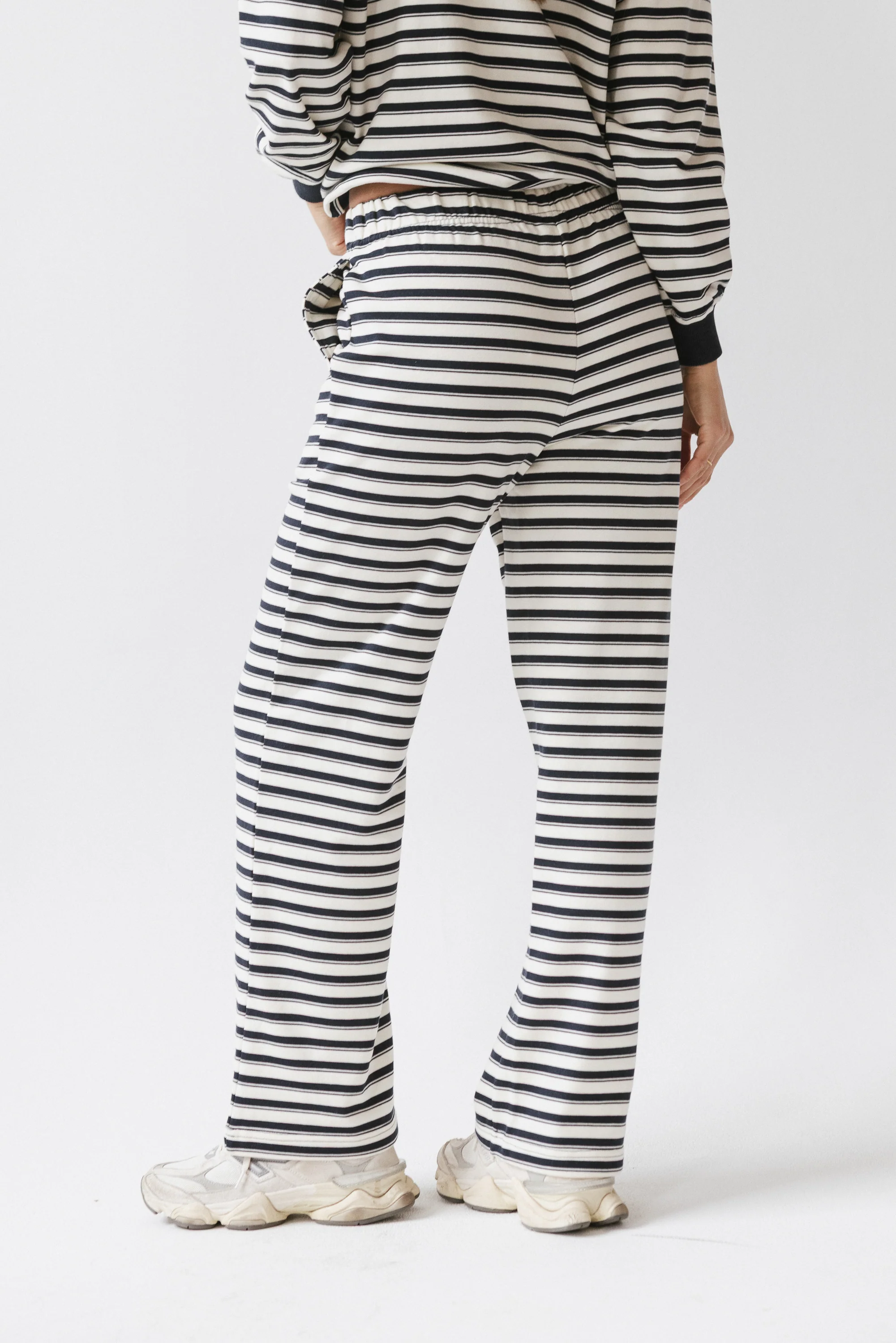 Taya Striped Wide Leg Pants in Navy - FINAL SALE - Image 6