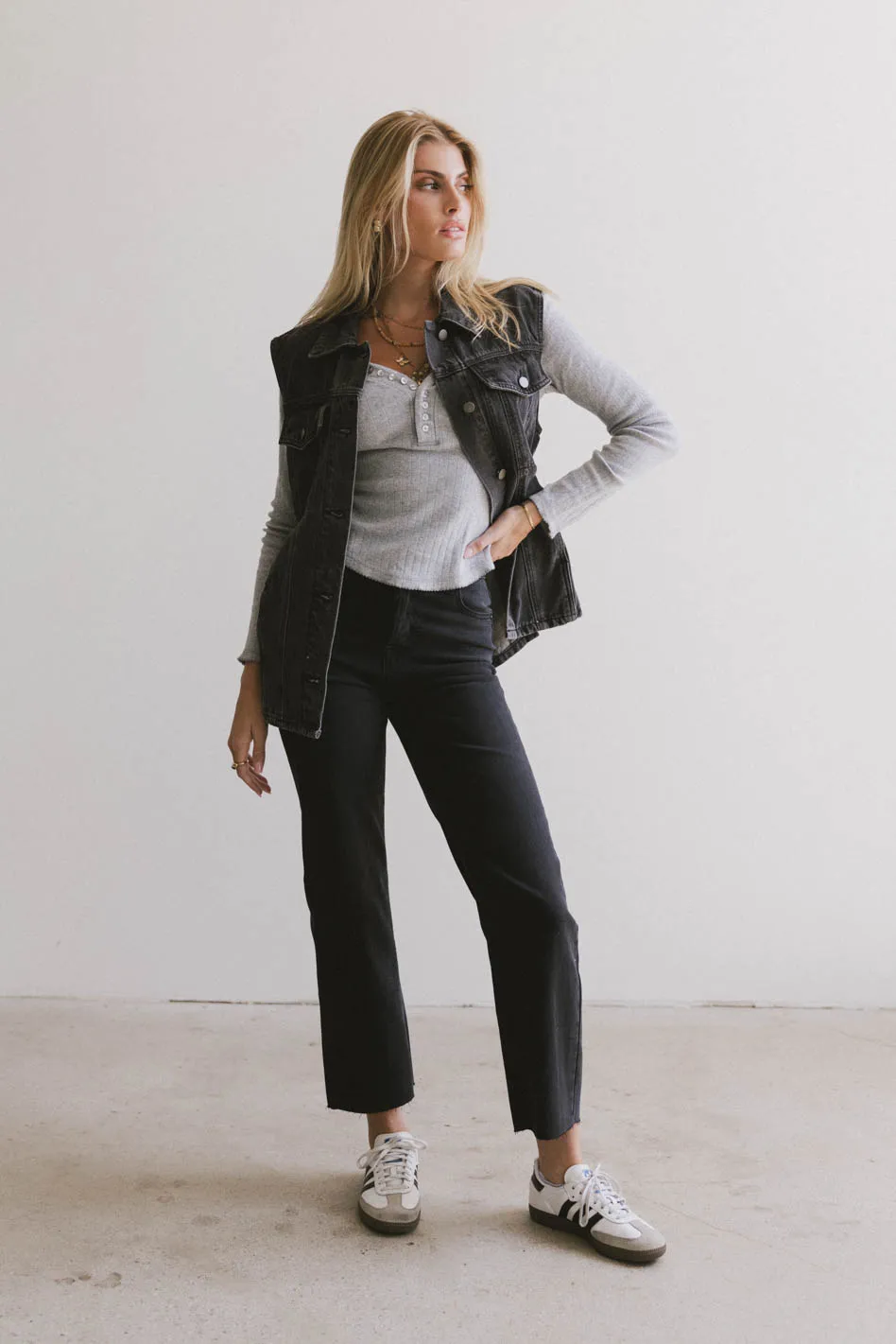 Taylor Denim Vest in Black - FINAL SALE - Image 6