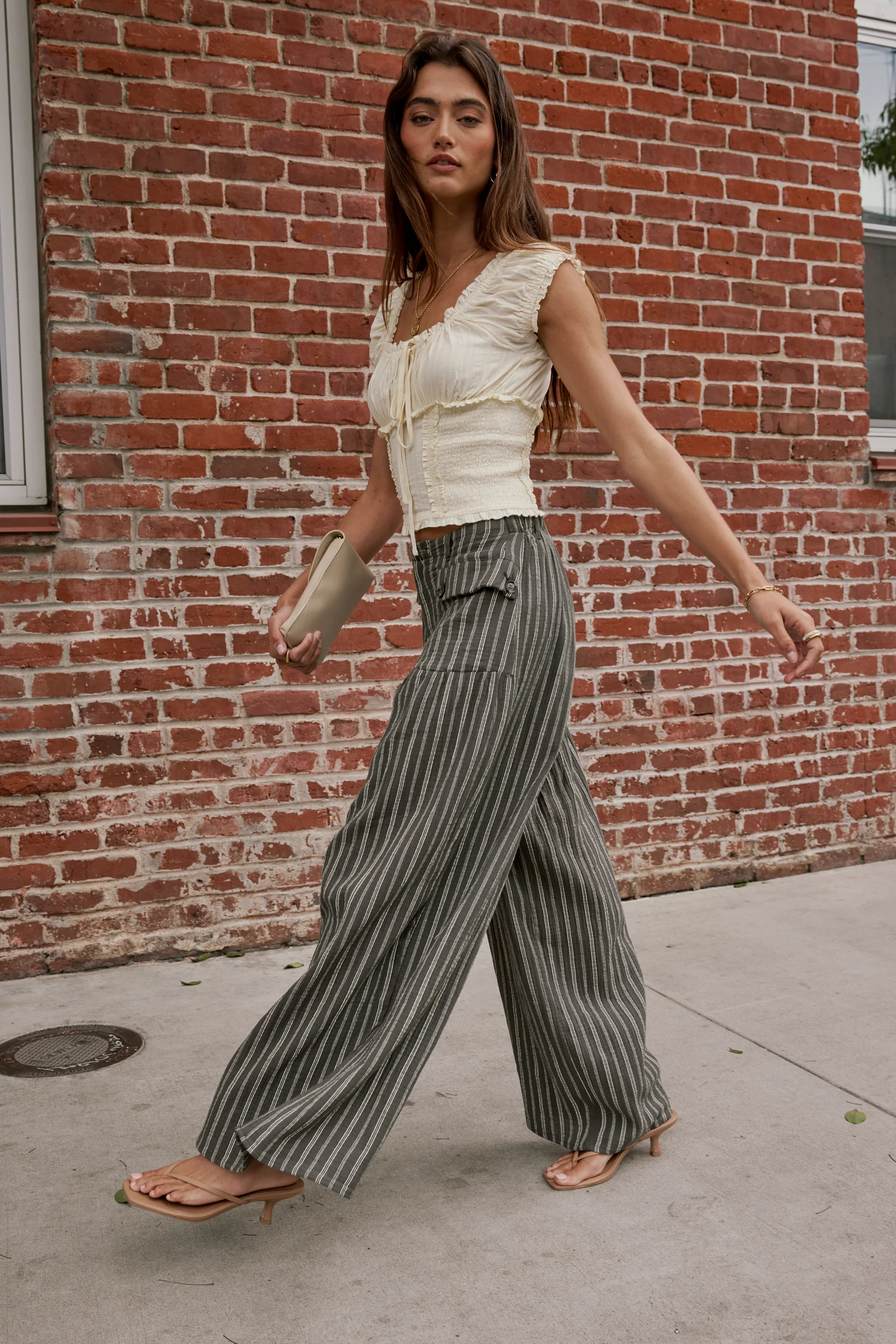 Taylor Ruffle Blouse in Natural - FINAL SALE - Image 4