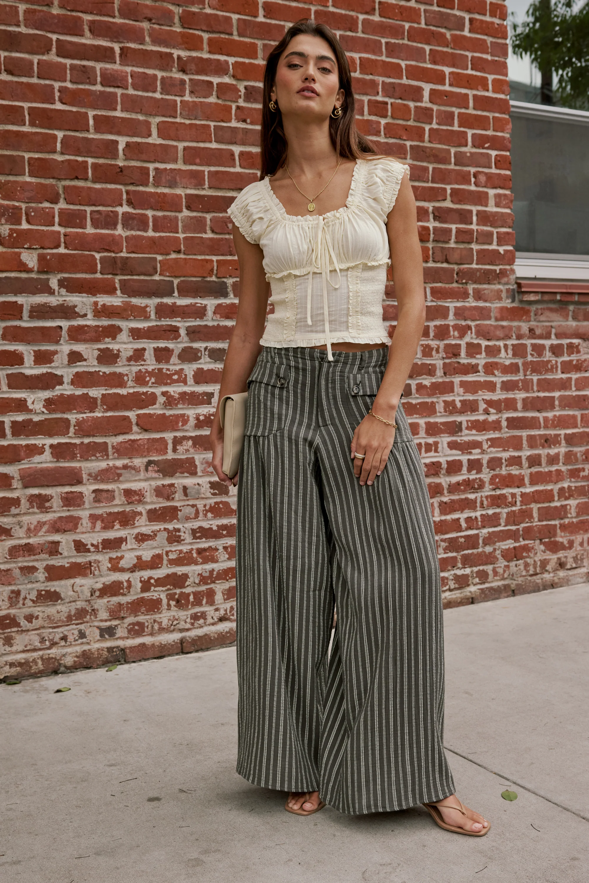 Taylor Ruffle Blouse in Natural - FINAL SALE - Image 5