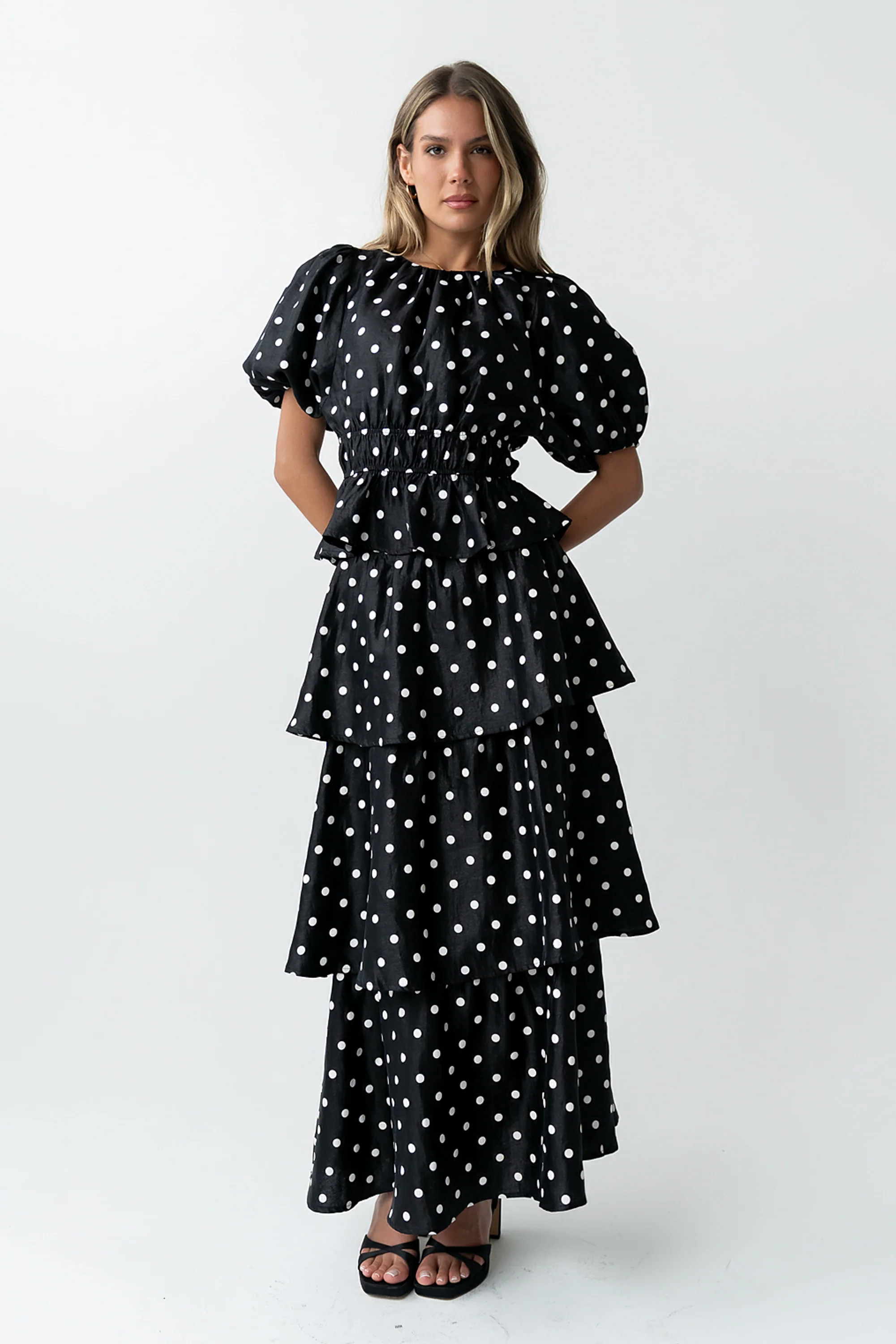 Terri Polka Dot Peplum Top - FINAL SALE - Image 3