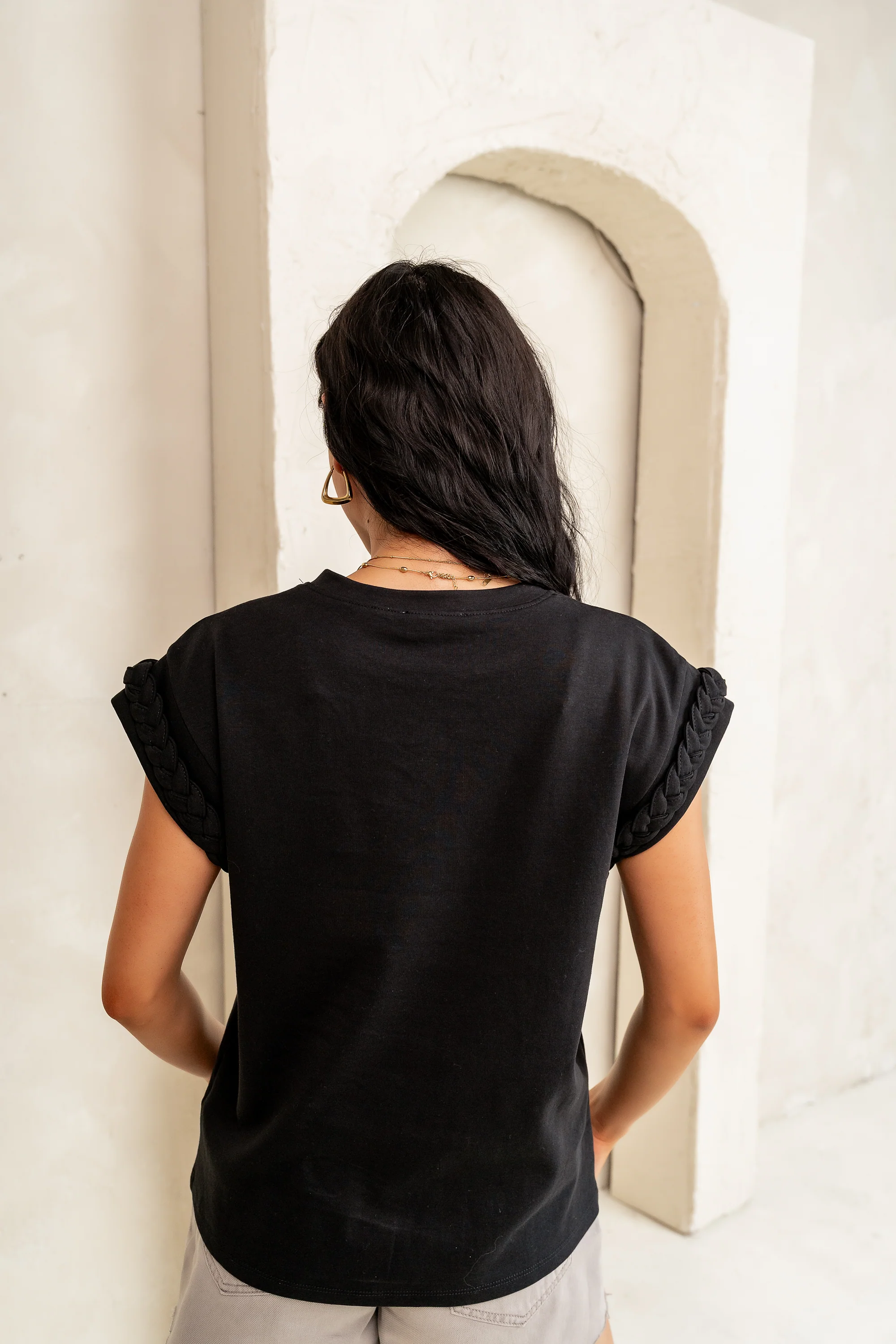 Tessa Knit Top in Black - FINAL SALE - Image 4