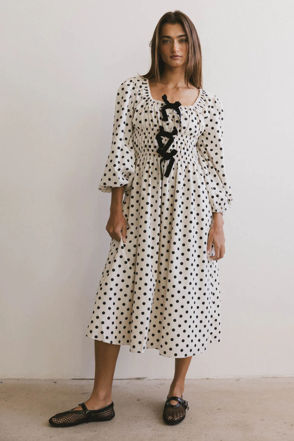 The Velveteen Bow Midi Dress - FINAL SALE - Image 5
