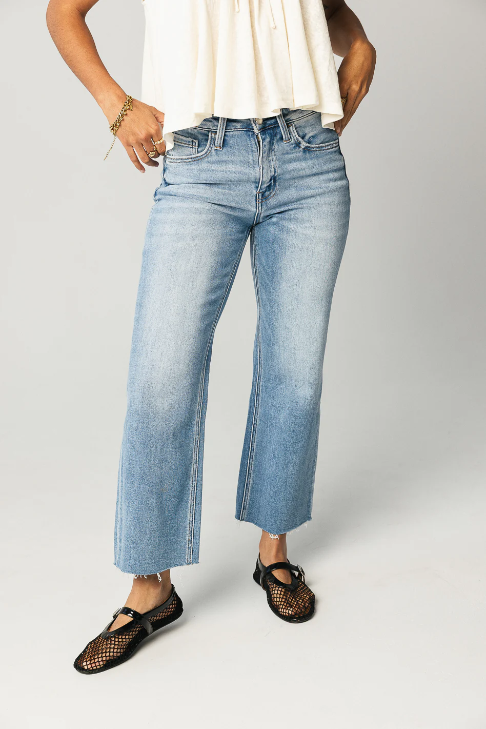 Theo Cropped Wide Leg Jeans - FINAL SALE - Image 3
