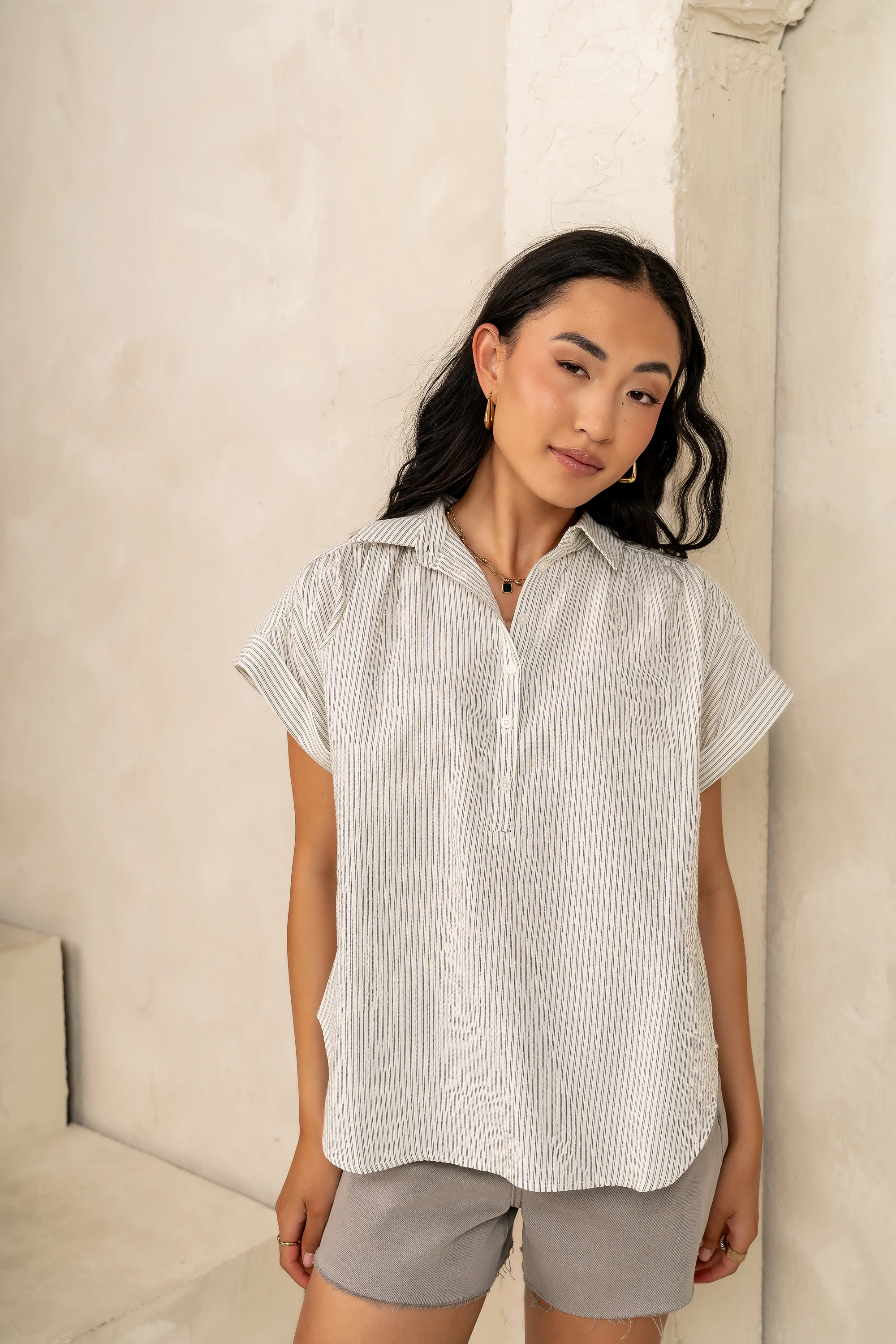Tiana Striped Blouse - FINAL SALE - Image 5