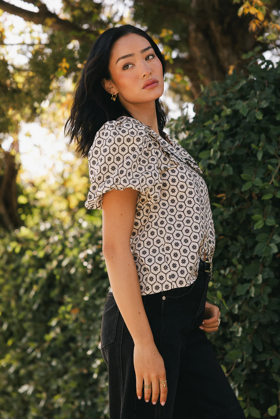Tikoa Collared Floral Top - Image 4