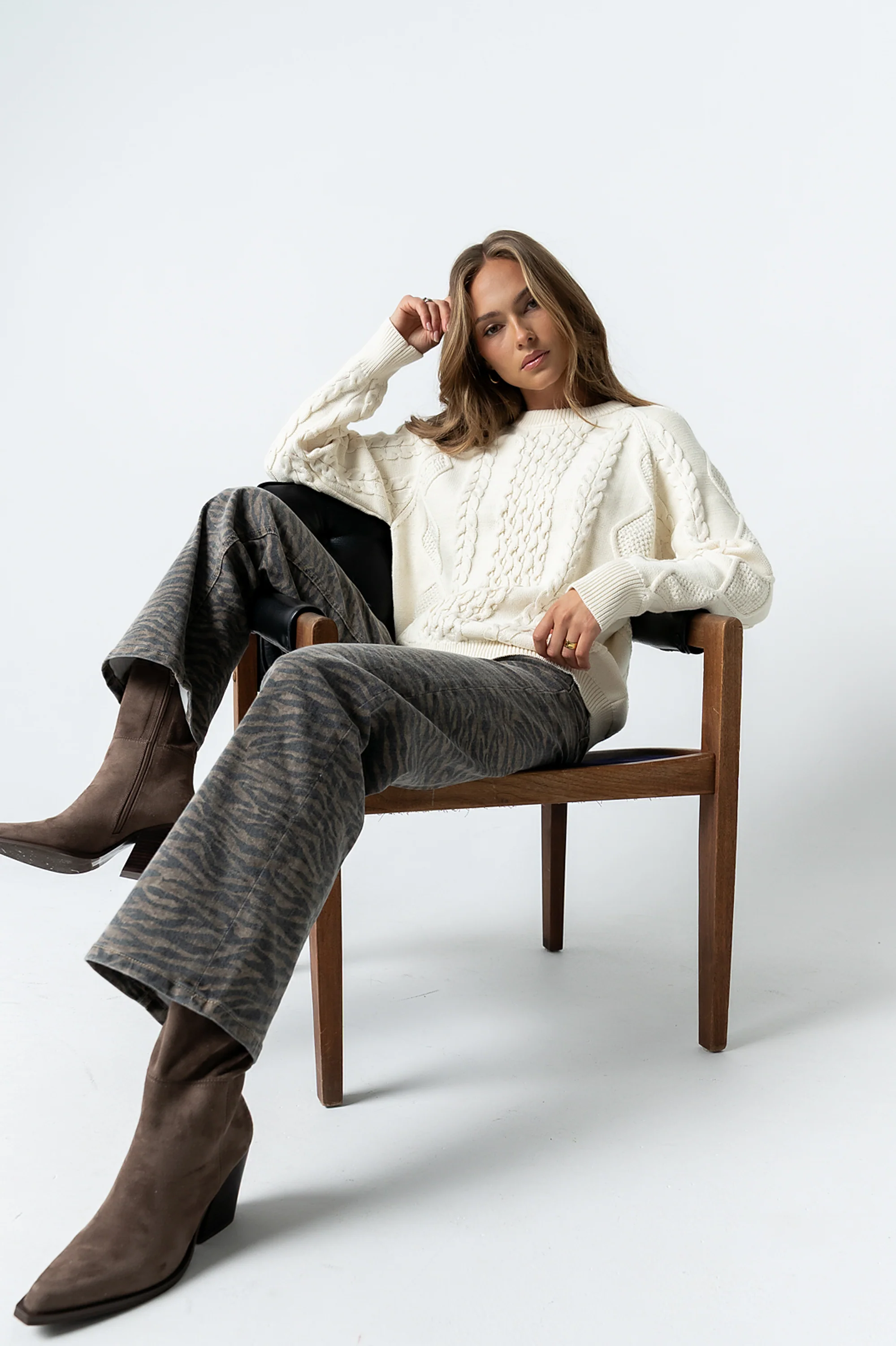 Toni Cable Knit Sweater - FINAL SALE - Image 4