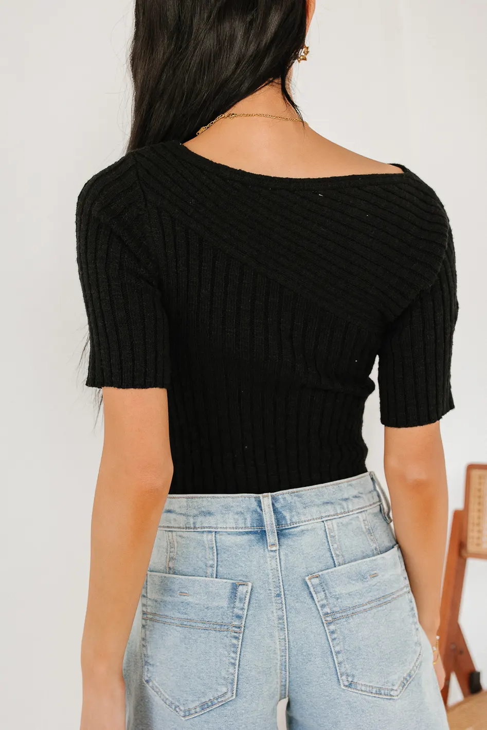 Toni Sweater Top in Black - FINAL SALE - Image 6