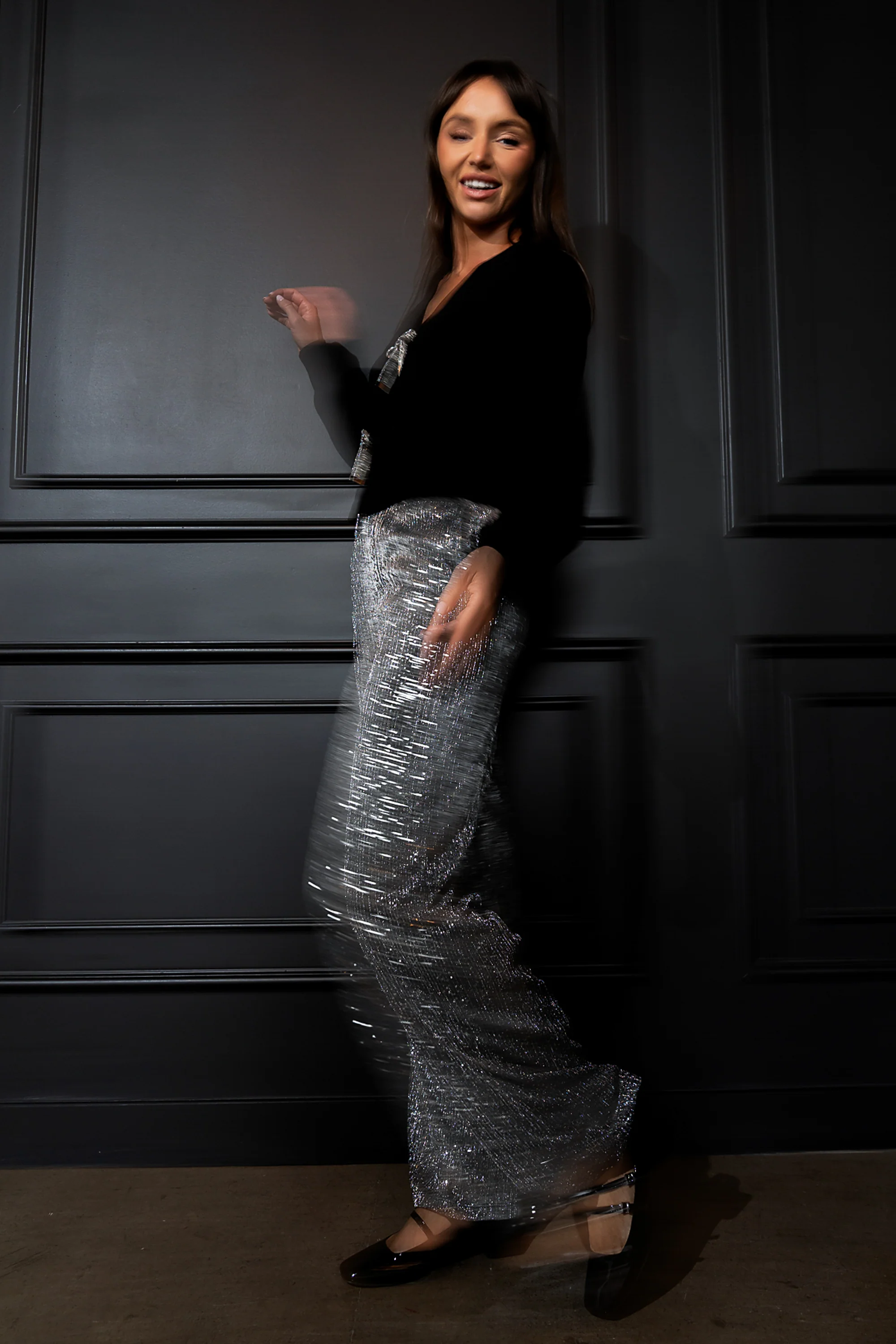 Tonya Bow Sweater in Black - Image 4