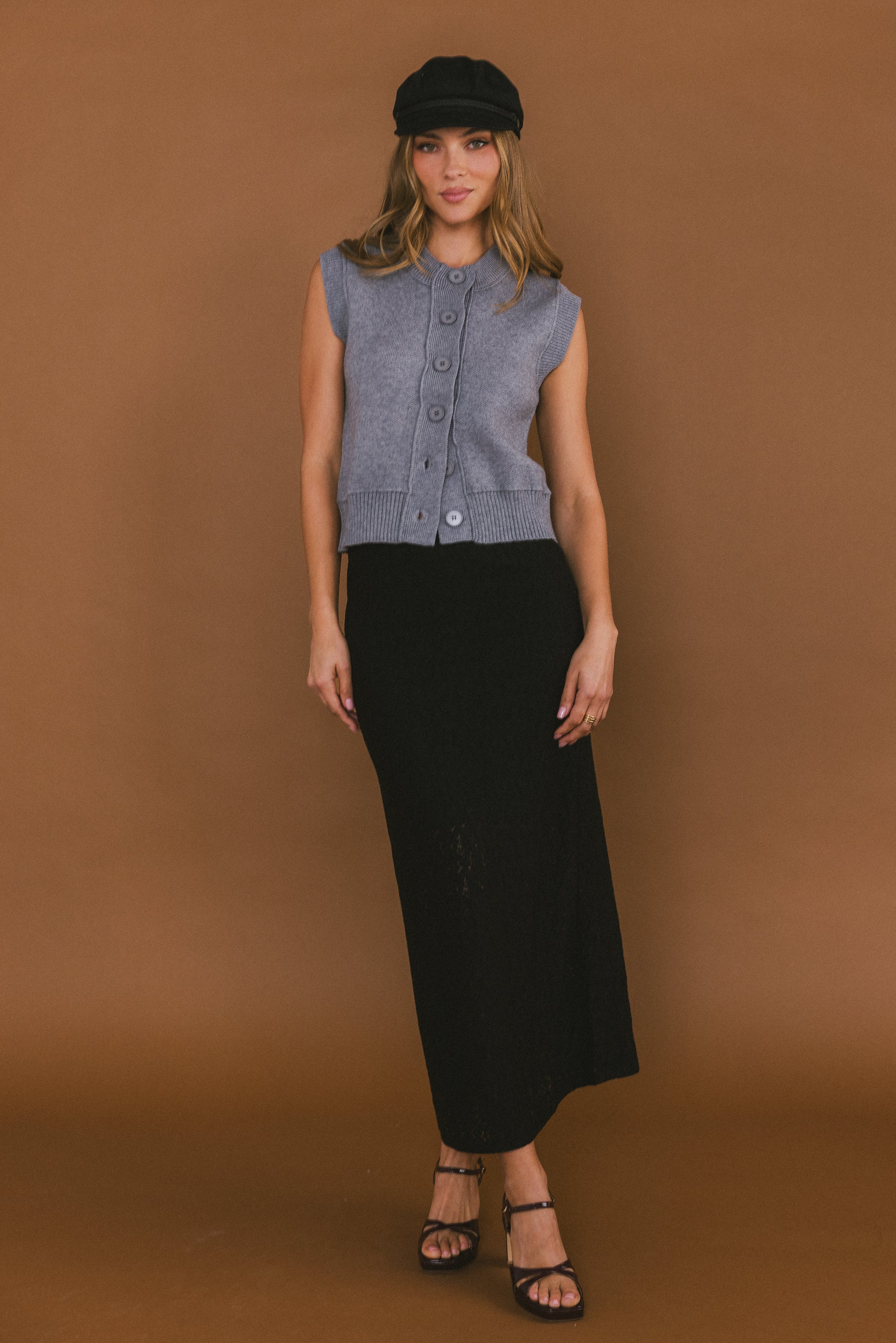 Tori Sweater Vest in Grey - FINAL SALE - Image 2