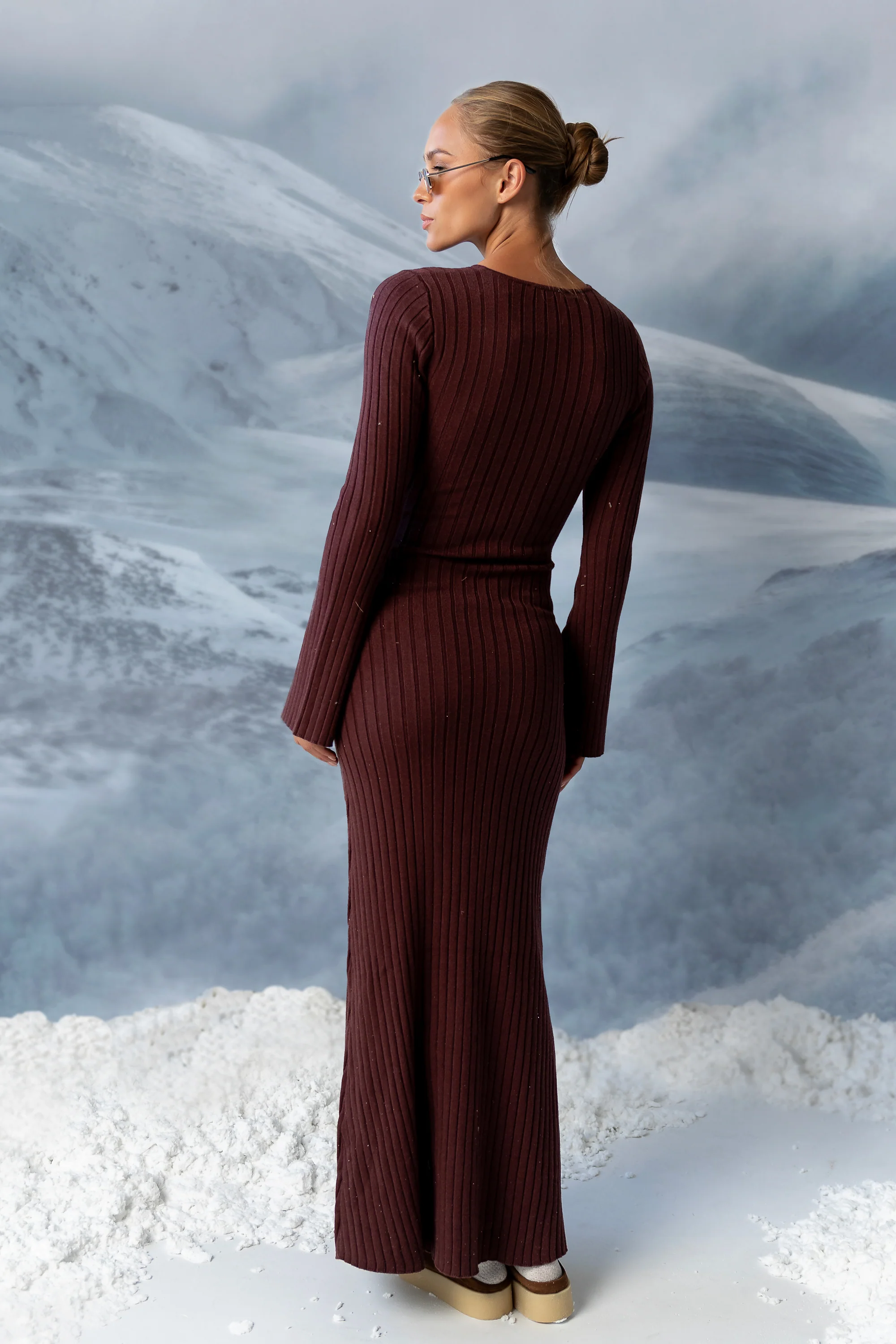 Torrey Maxi Dress in Red-Brown - Image 2