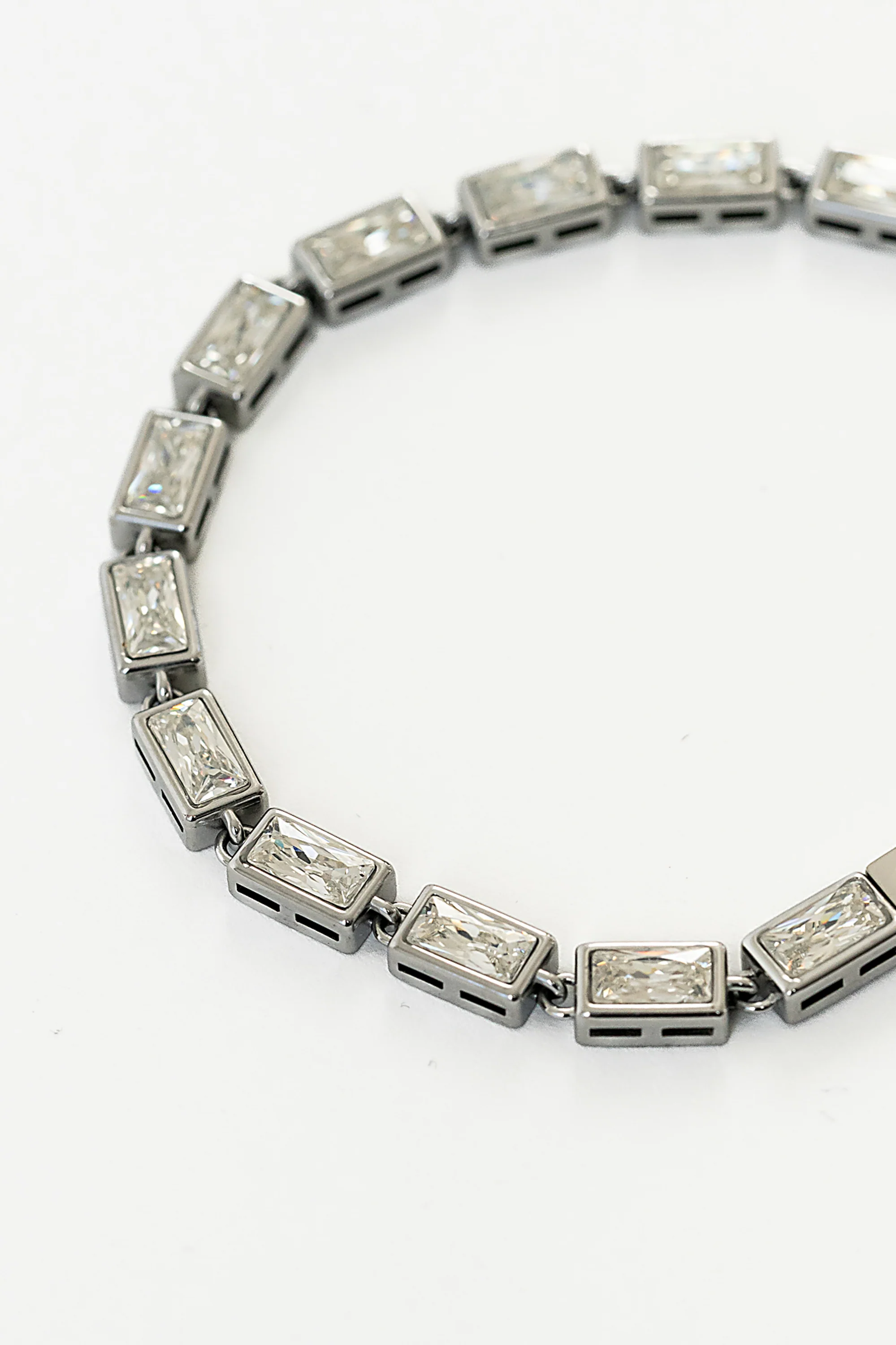 Torri Rhinestone Bracelet in Silver - Image 2