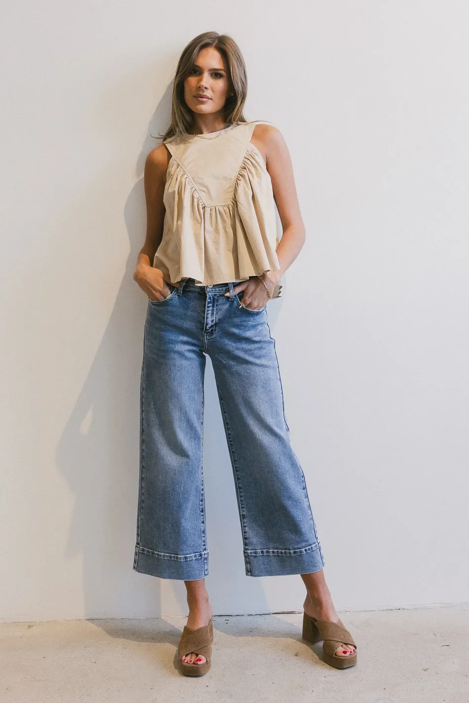 Torry Cropped Wide Leg Jeans - FINAL SALE - Image 4