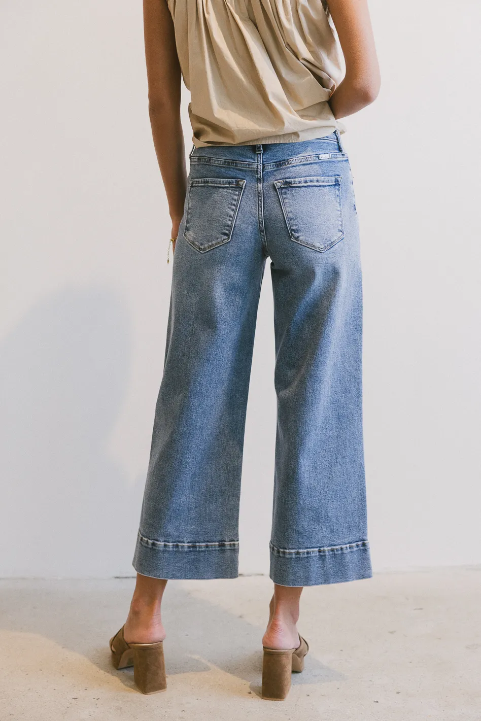 Torry Cropped Wide Leg Jeans - FINAL SALE - Image 5