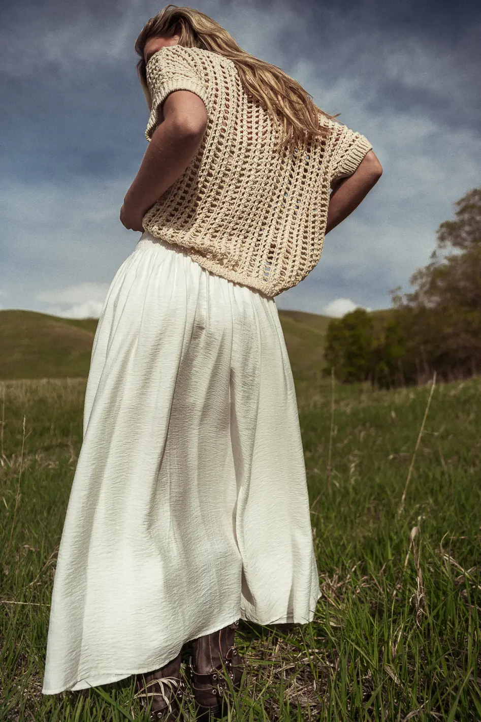 Toso Crocheted Top in Natural - Image 6