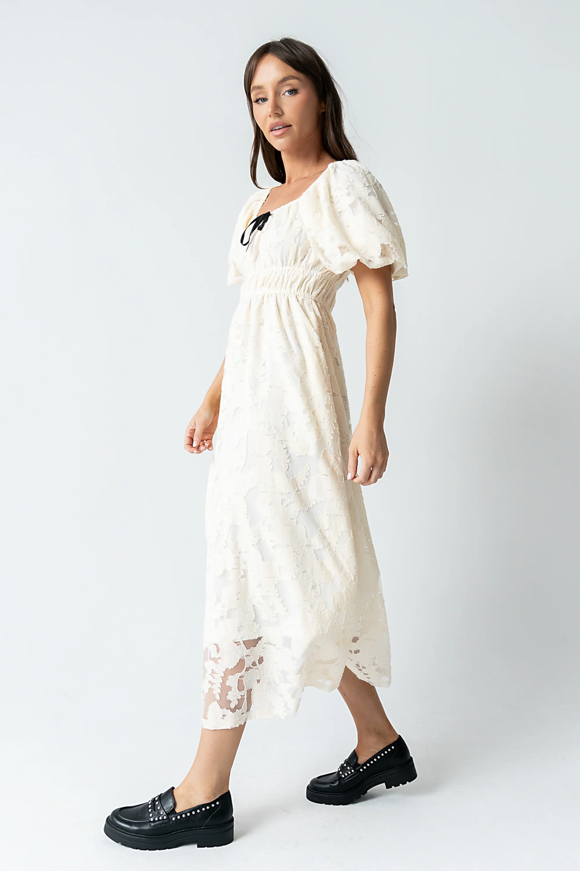 Tracie Sheer Midi Dress - Image 5