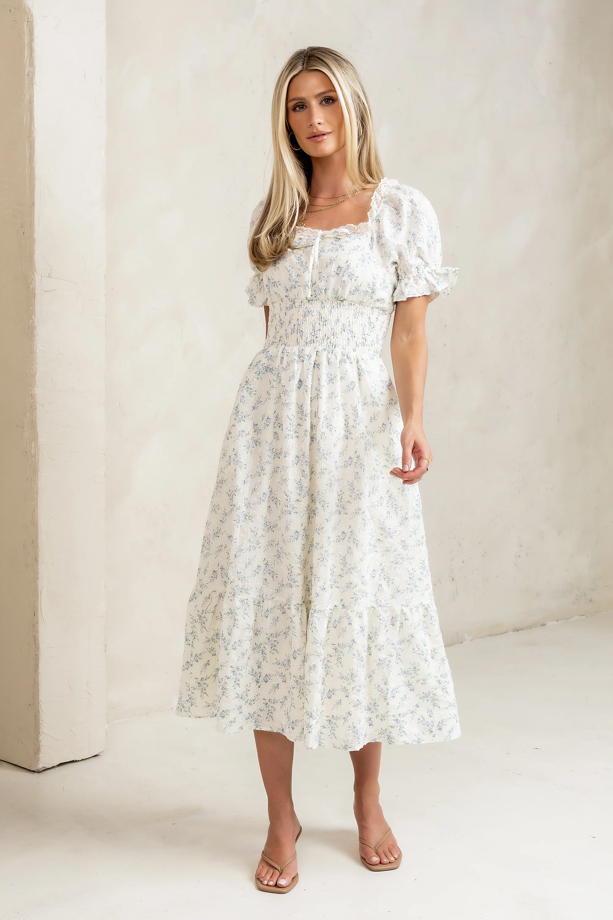 Travis Floral Midi Dress - Image 3