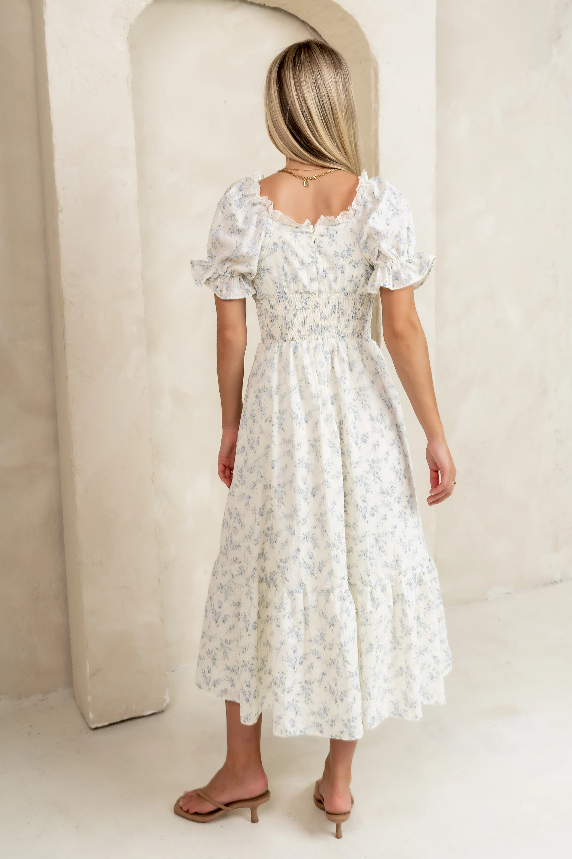 Travis Floral Midi Dress - Image 4