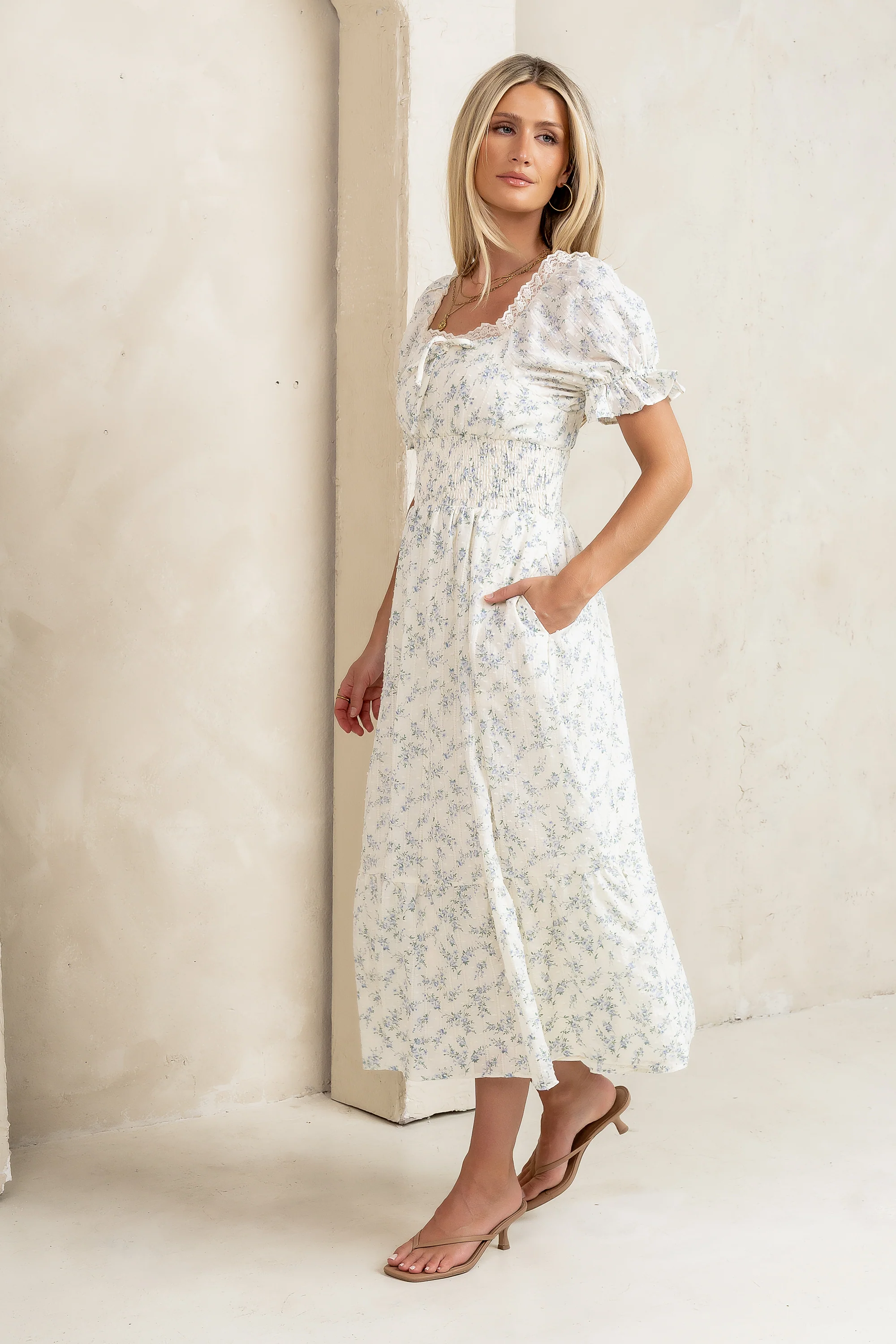 Travis Floral Midi Dress - Image 8