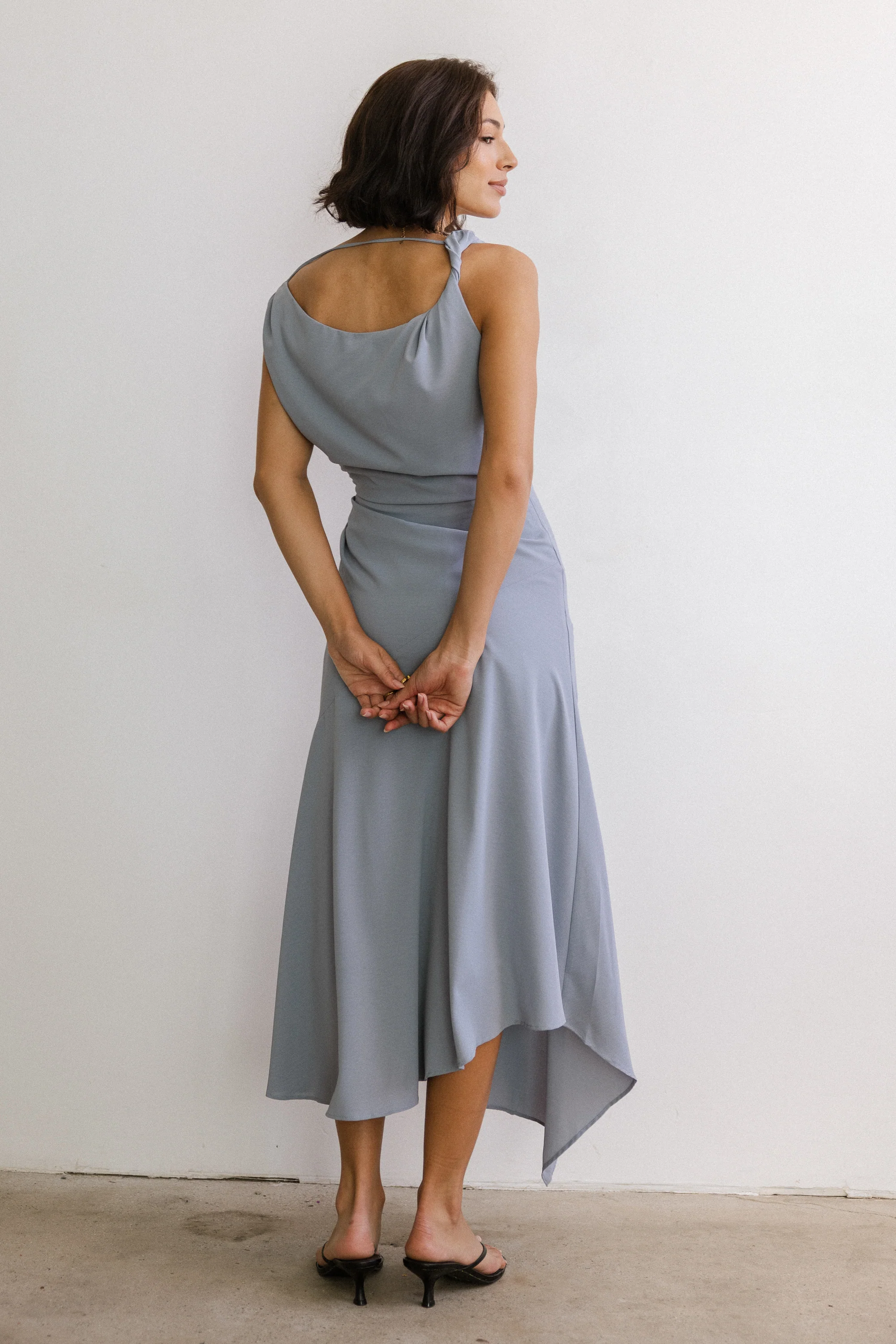 Trina Asymmetrical Midi Dress - Image 2