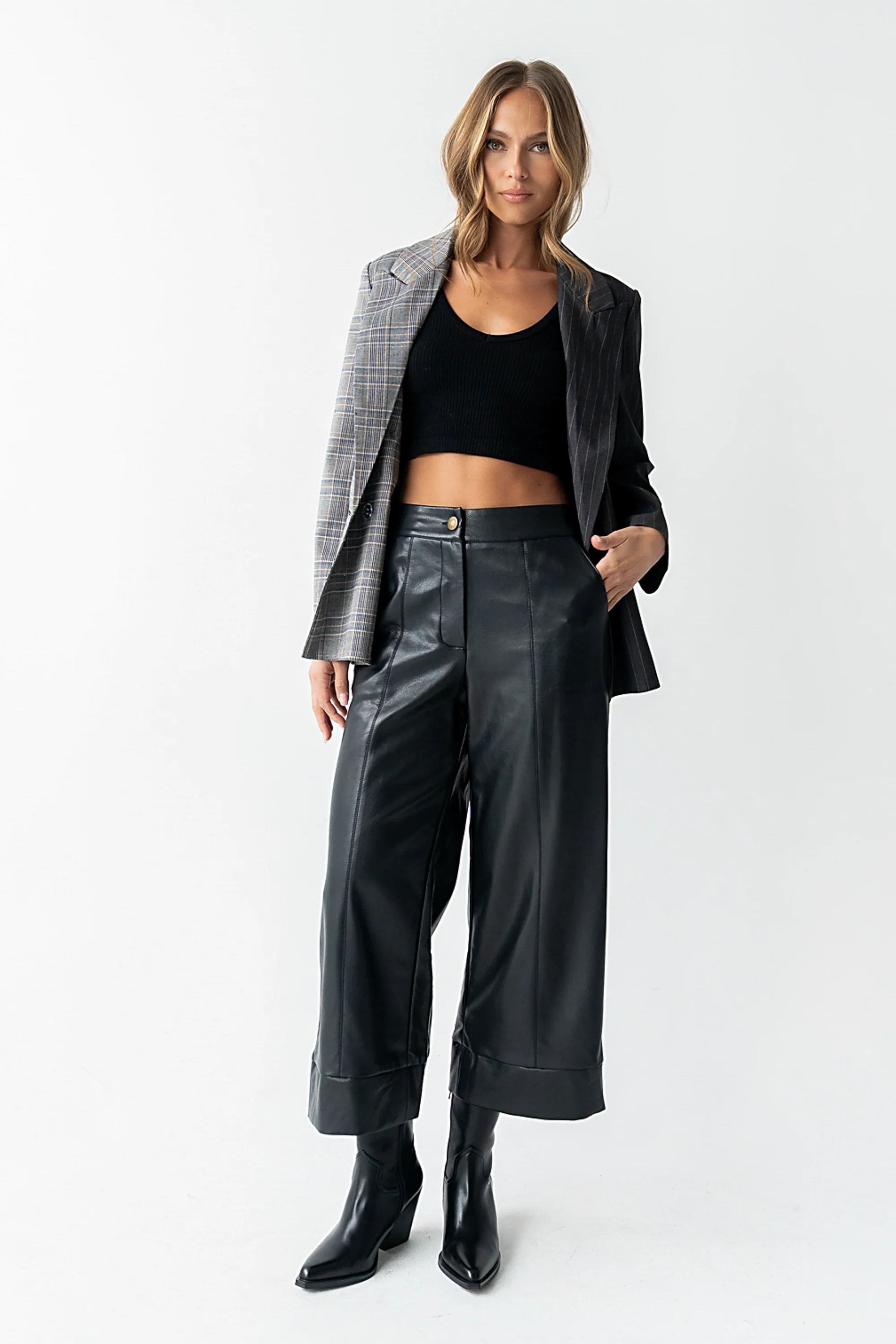 Ulani Vegan Leather Pants in Black - FINAL SALE - Image 2