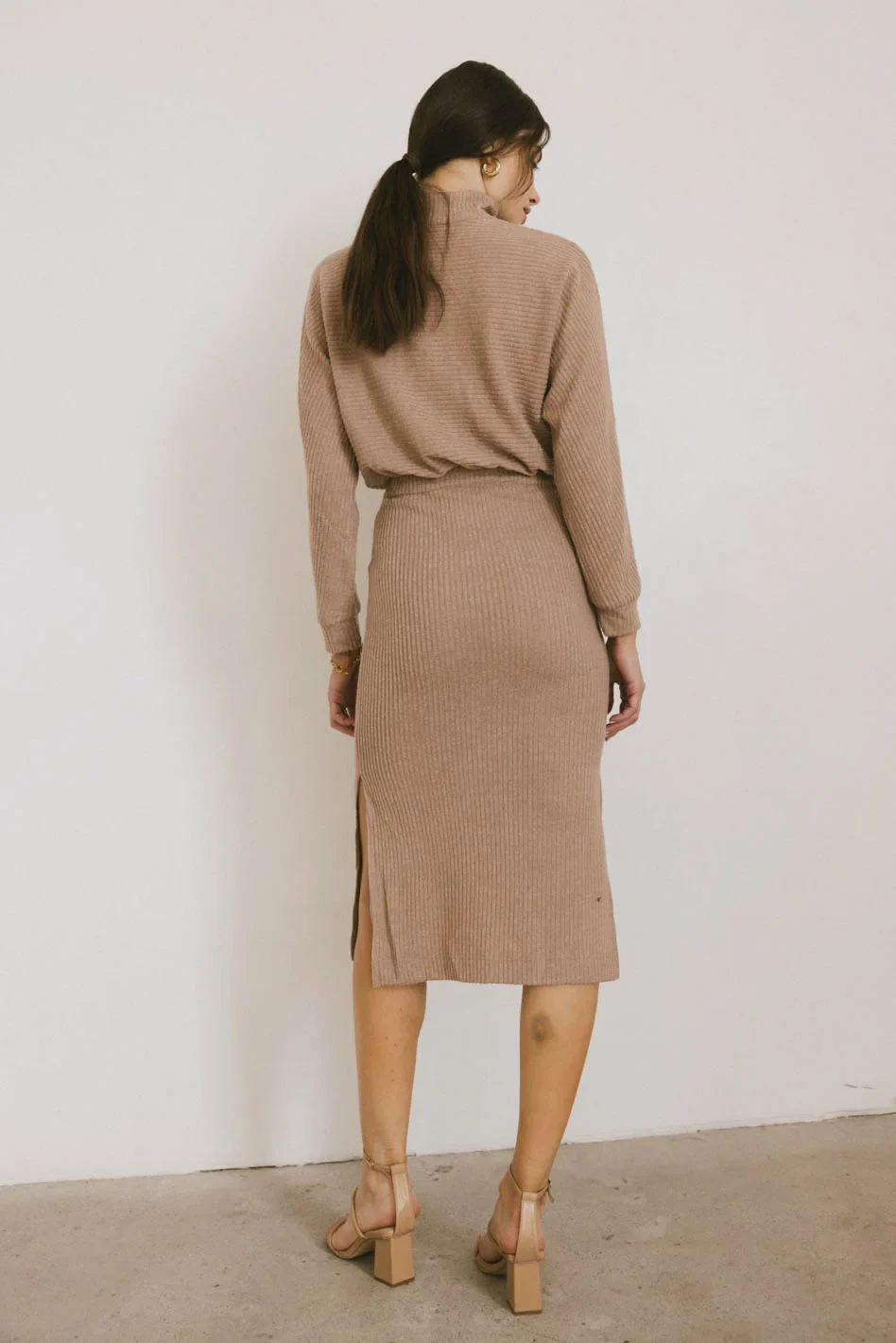 Ulrich Sweater Dress in Tan - FINAL SALE - Image 5