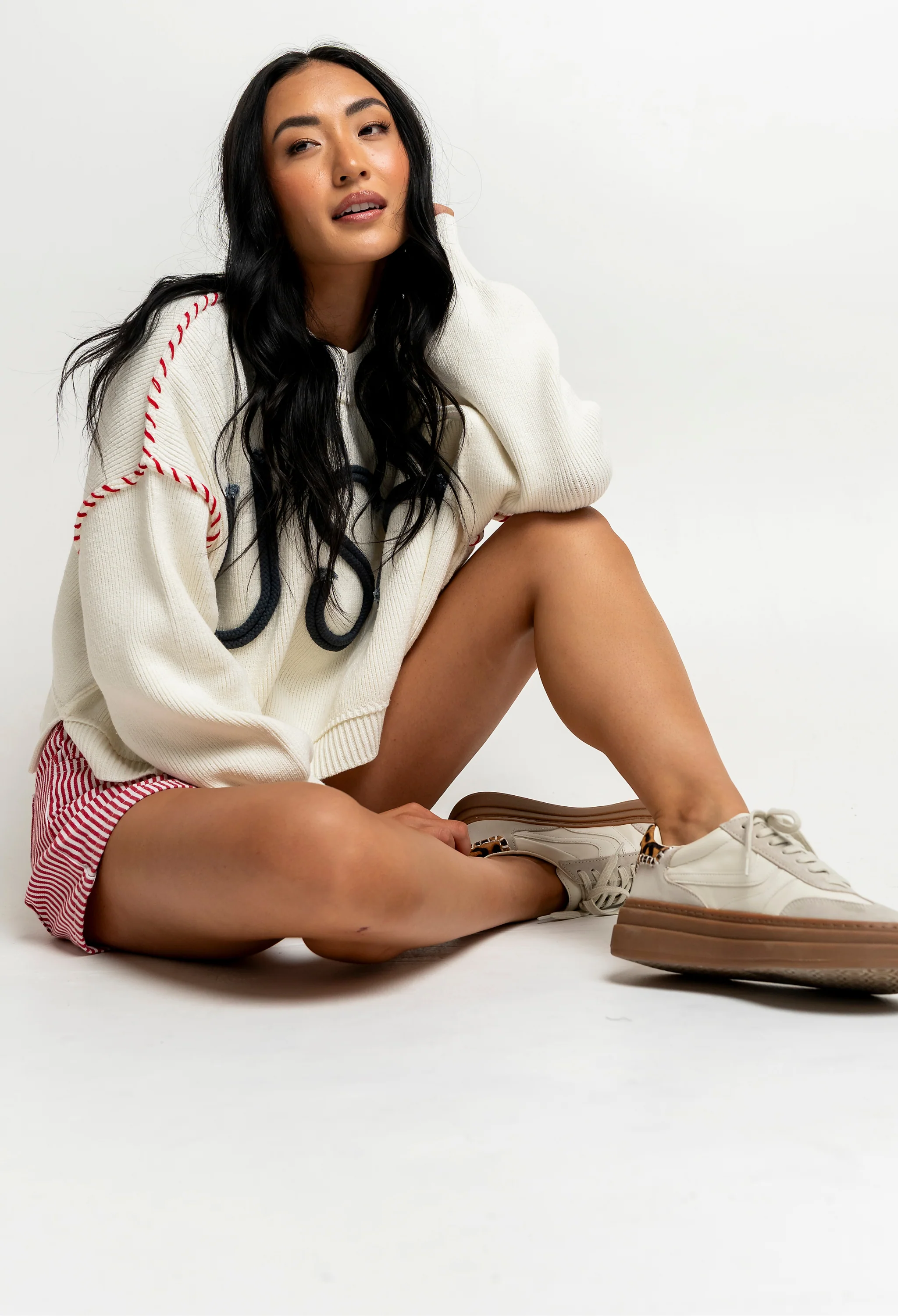 USA Oversized Sweater in Off White - FINAL SALE - Image 2