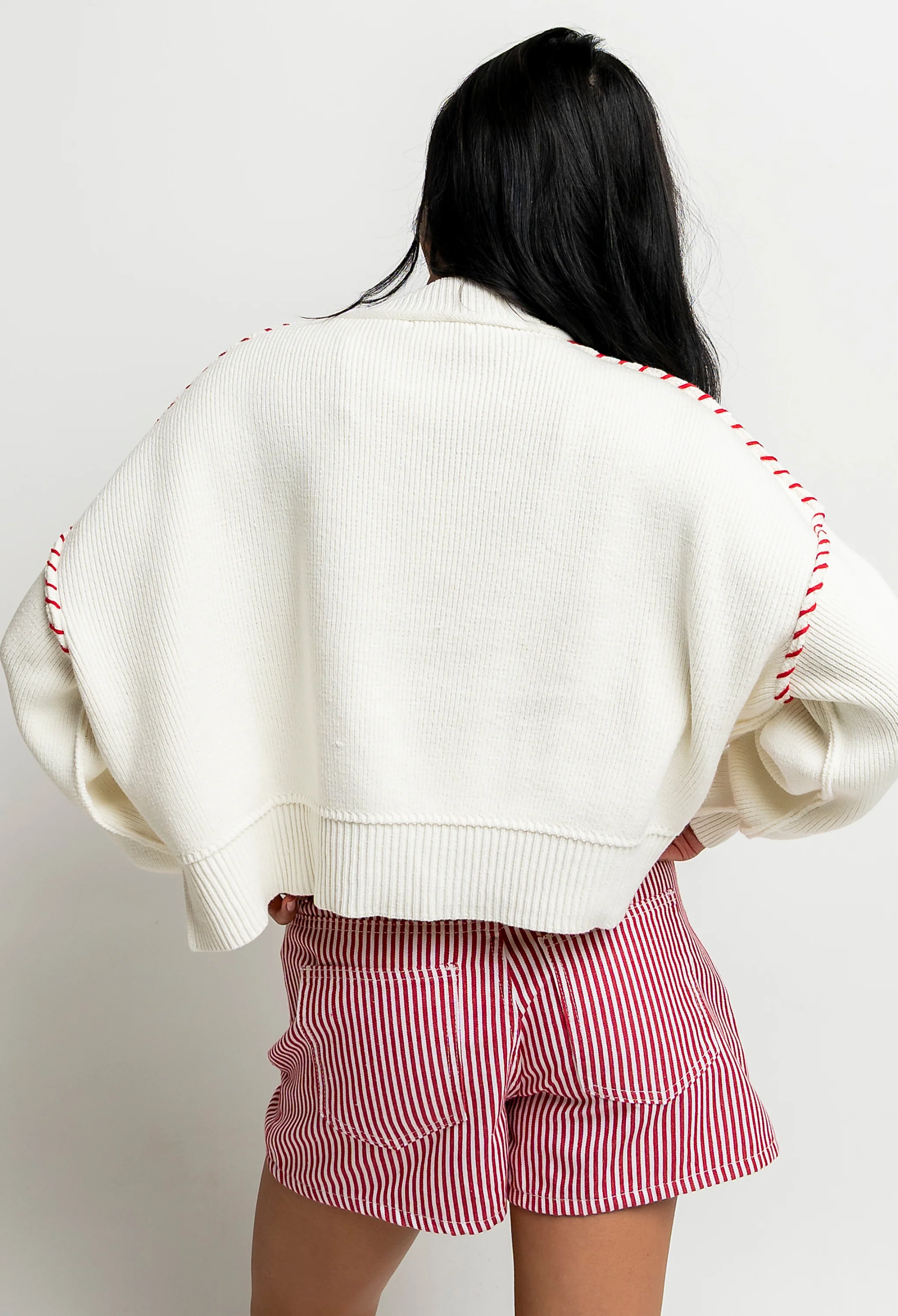 USA Oversized Sweater in Off White - FINAL SALE - Image 4