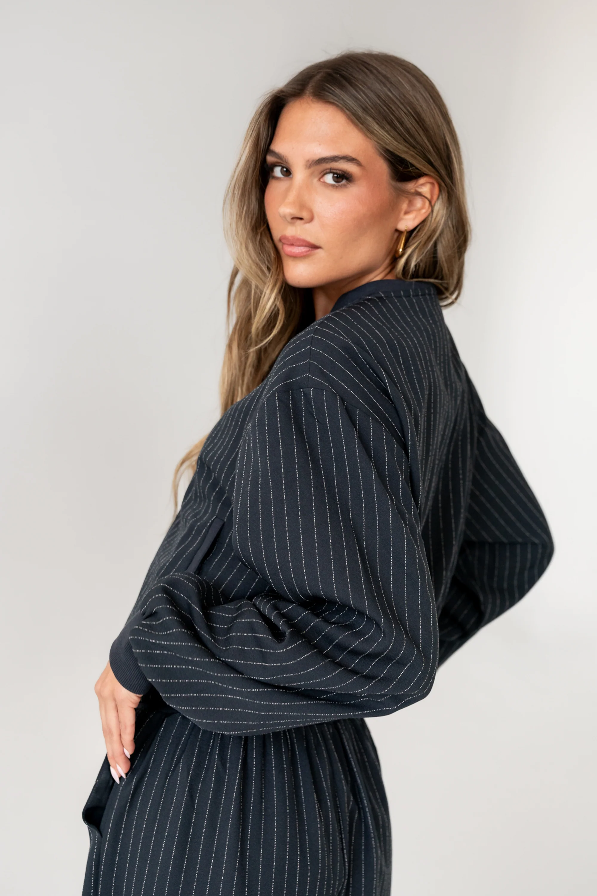 Valeria Striped Bomber Jacket - FINAL SALE - Image 6