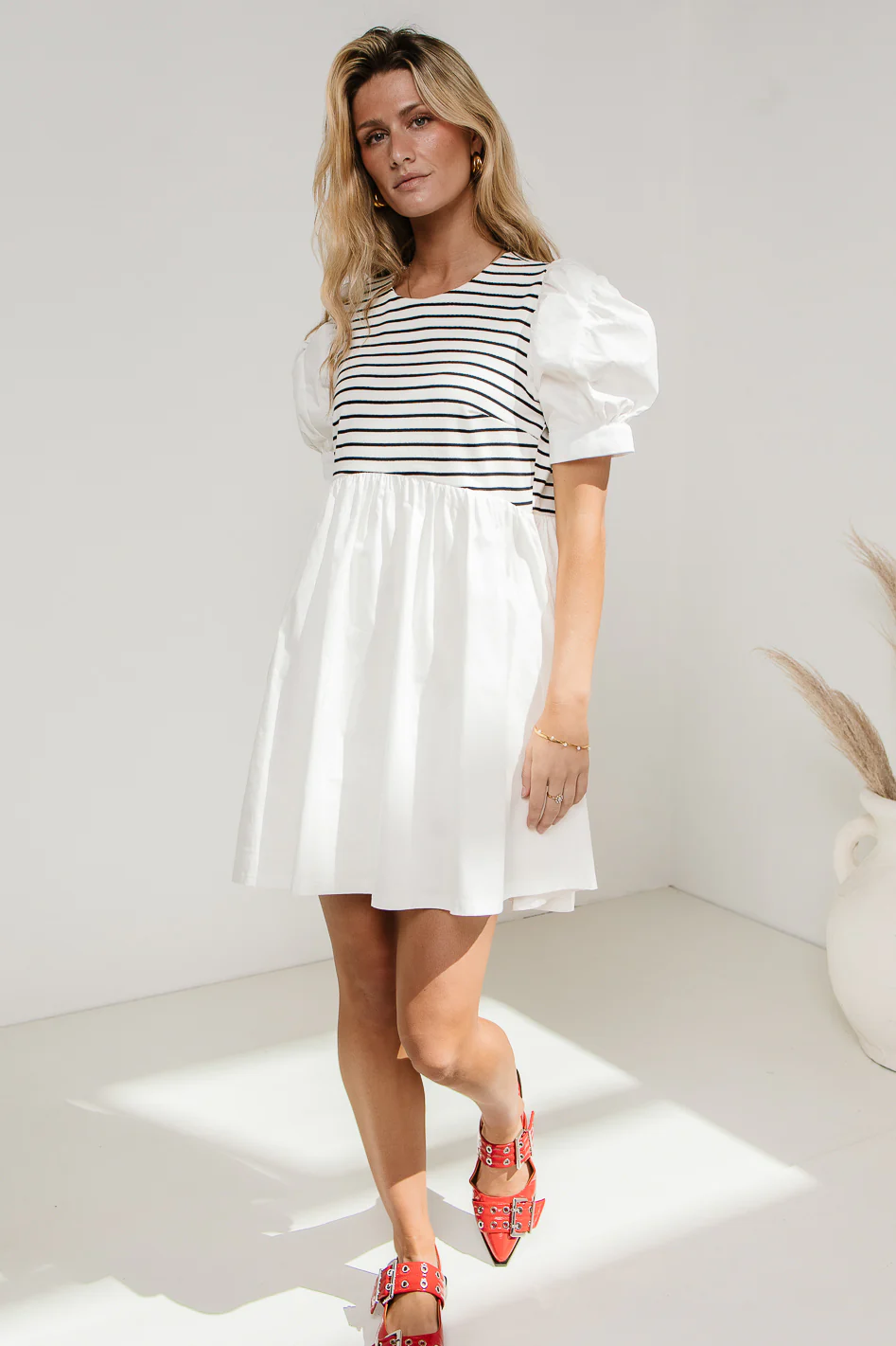 Virginia Puff Sleeve Mini Dress - FINAL SALE - Image 4
