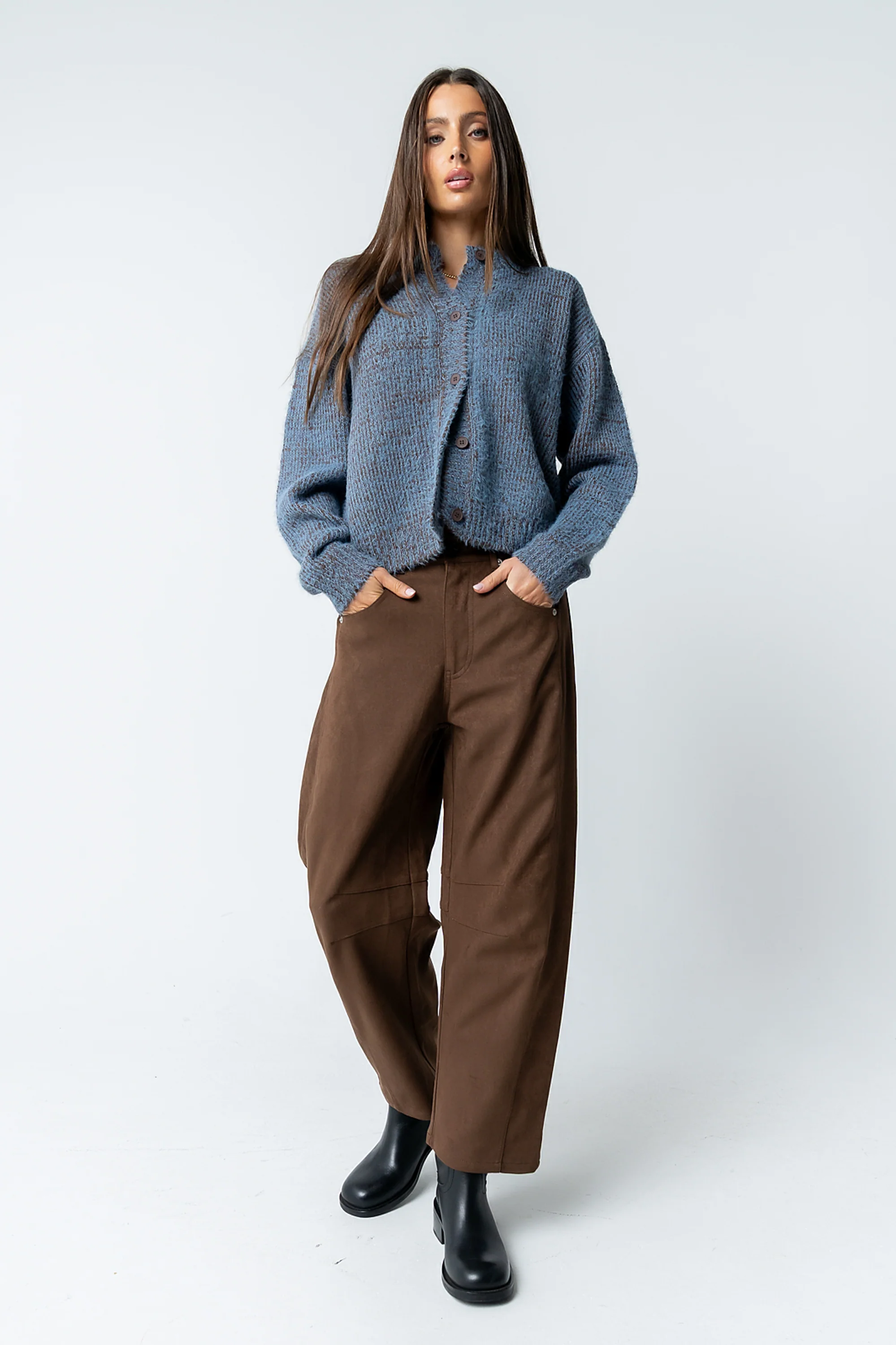 Warren Suede Barrel Pants - FINAL SALE - Image 5
