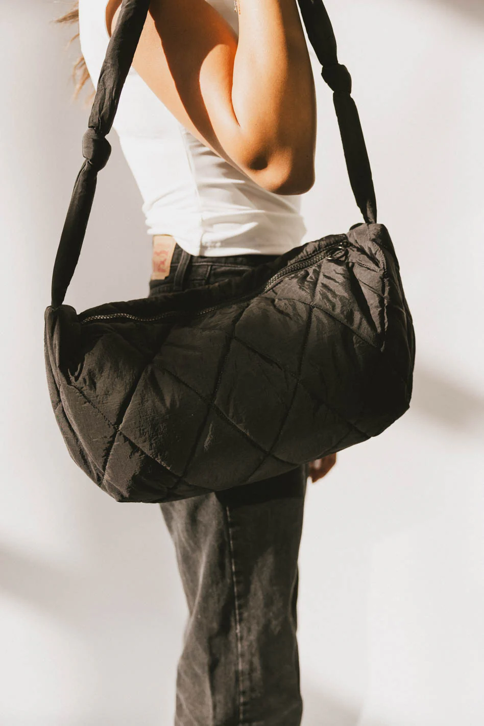 Whimsy Quilted Bag in Black - FINAL SALE - Image 2