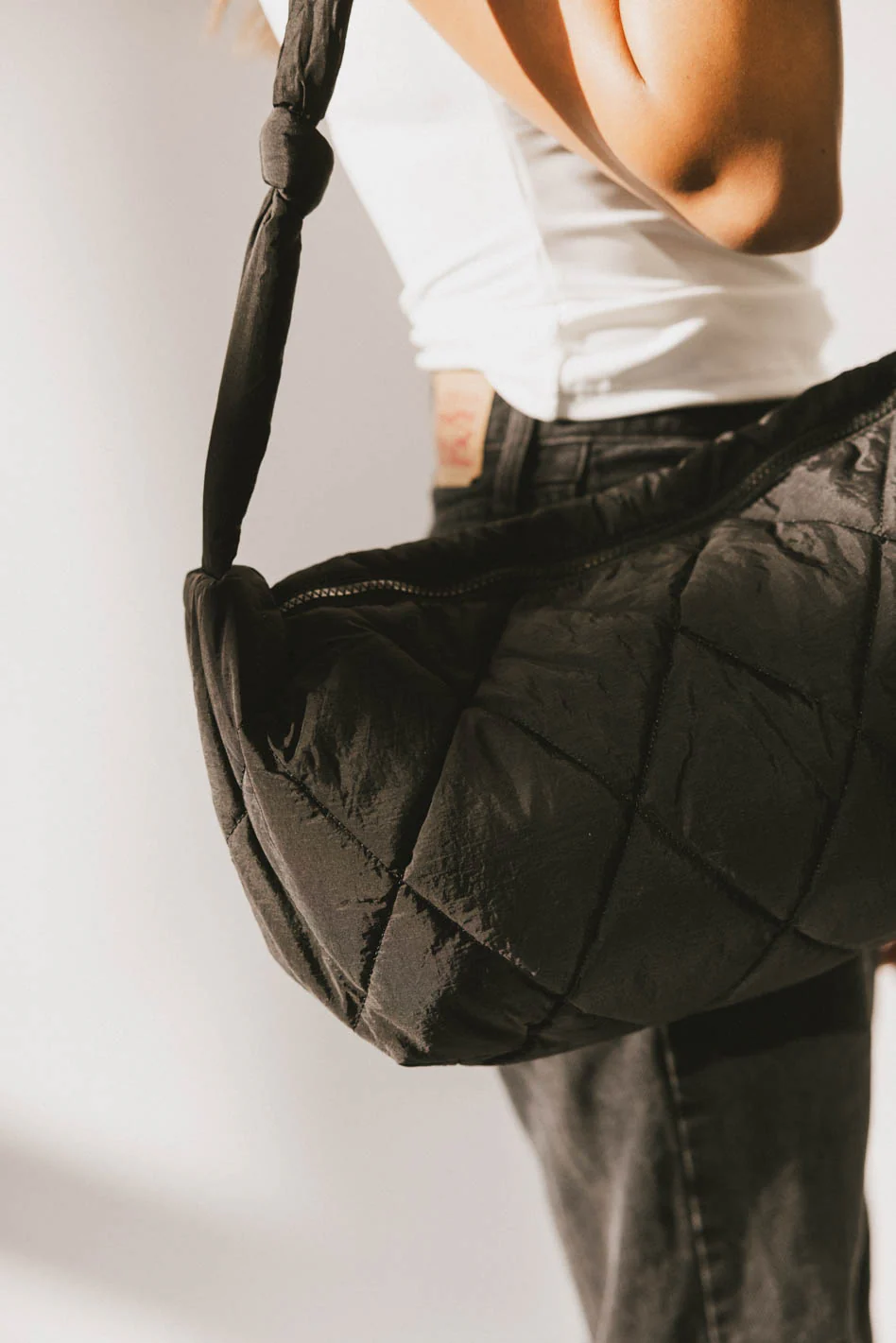 Whimsy Quilted Bag in Black - FINAL SALE - Image 4