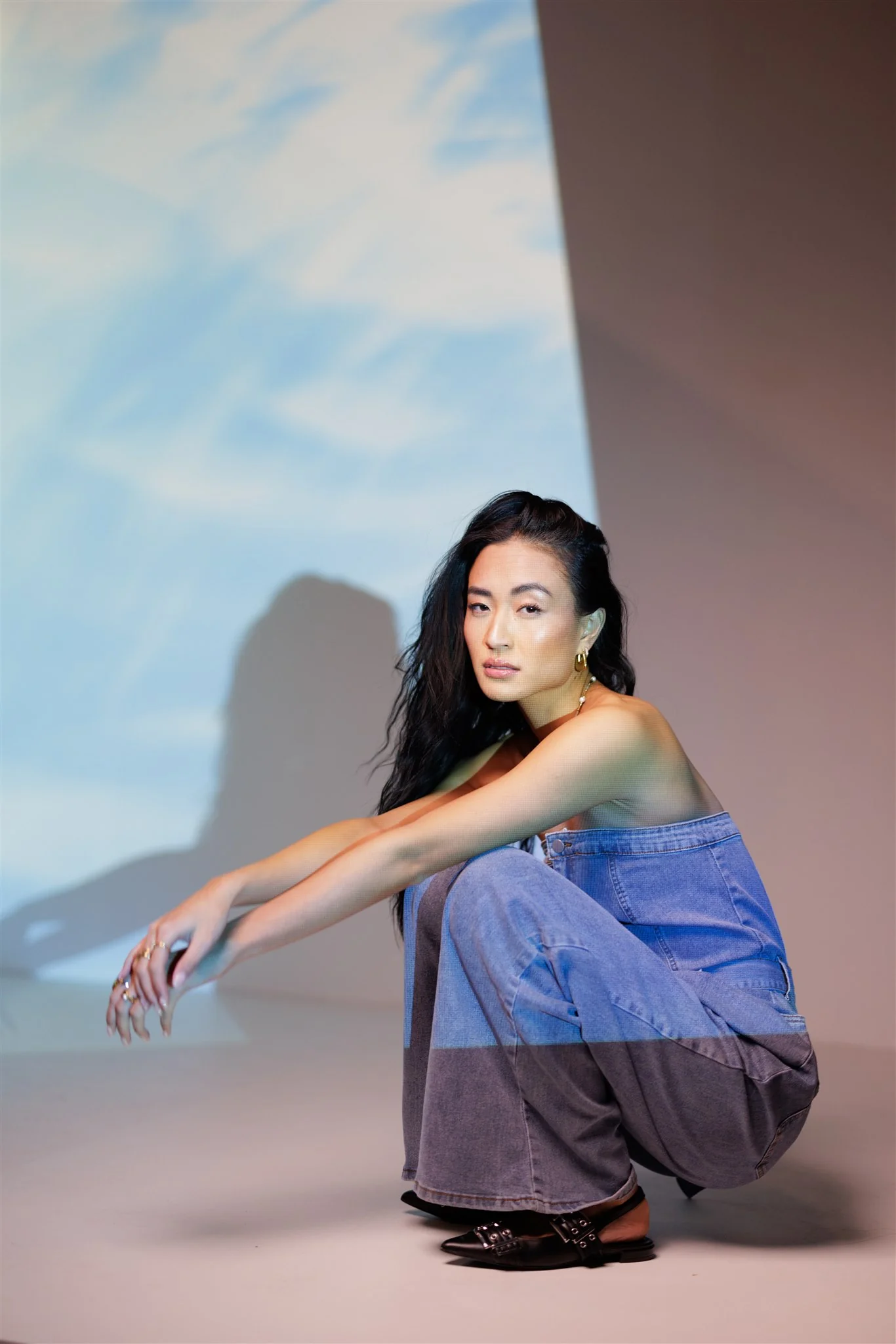 Wide Leg Denim Jumpsuit - FINAL SALE - Image 4