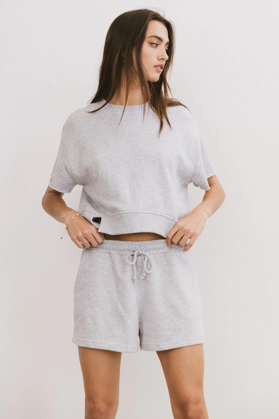 Willa Knit Top in Heather Grey - FINAL SALE - Image 2