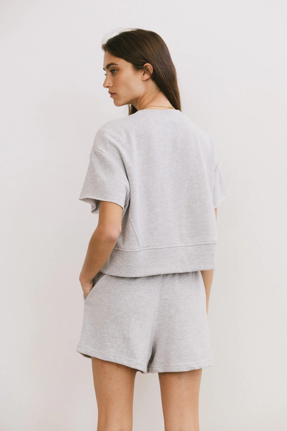 Willa Knit Top in Heather Grey - FINAL SALE - Image 3