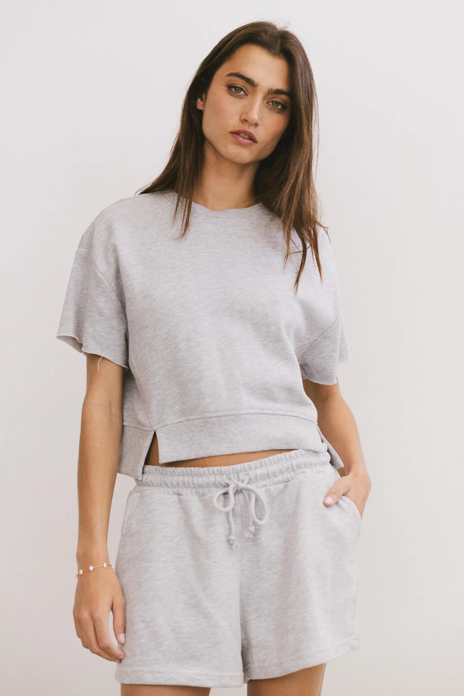 Willa Knit Top in Heather Grey - FINAL SALE - Image 4