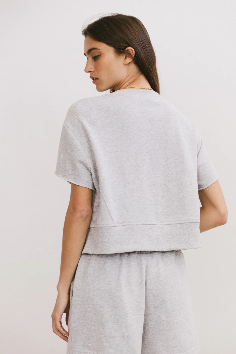 Willa Knit Top in Heather Grey - FINAL SALE - Image 5