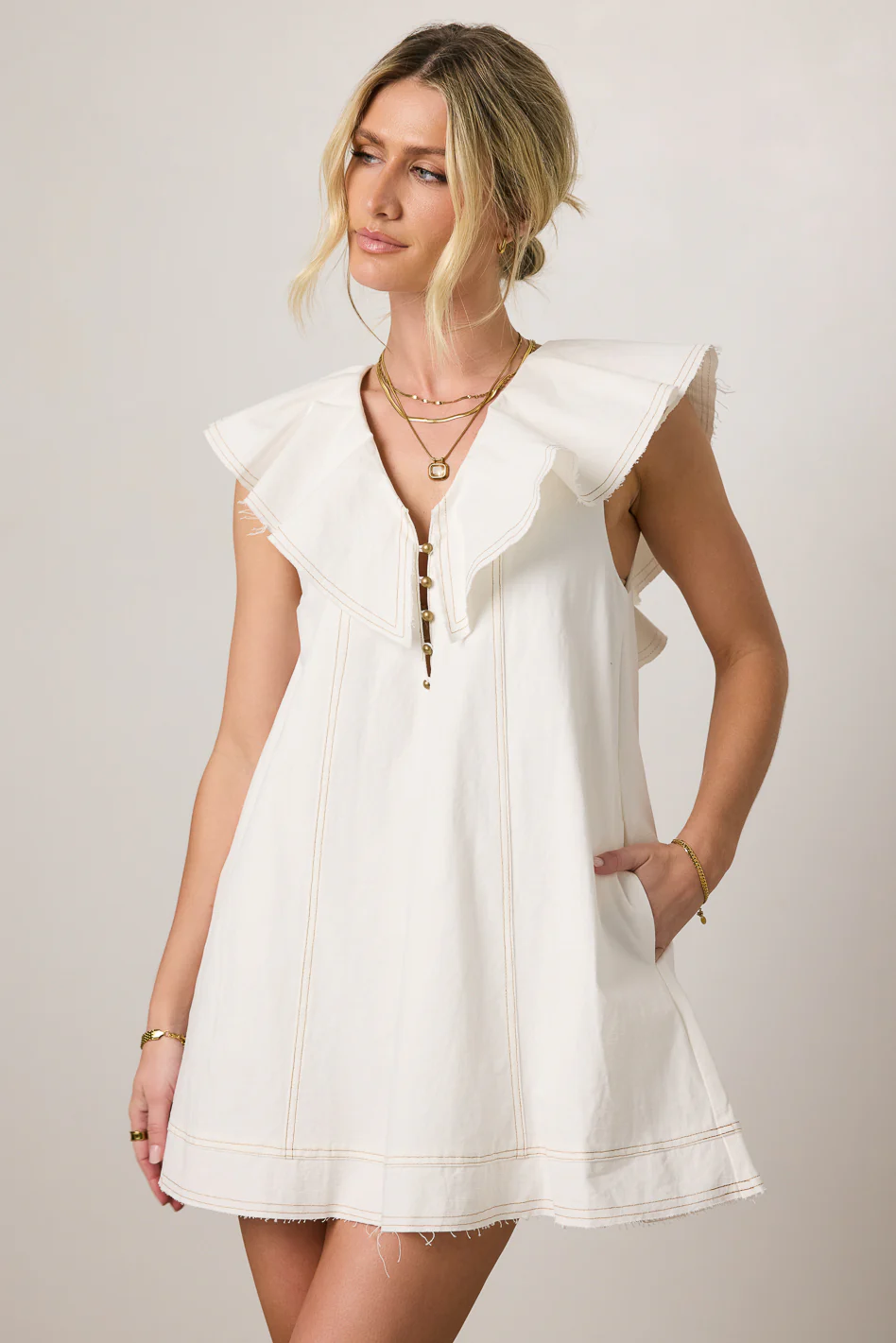Willow Collared Babydoll Dress - FINAL SALE - Image 3