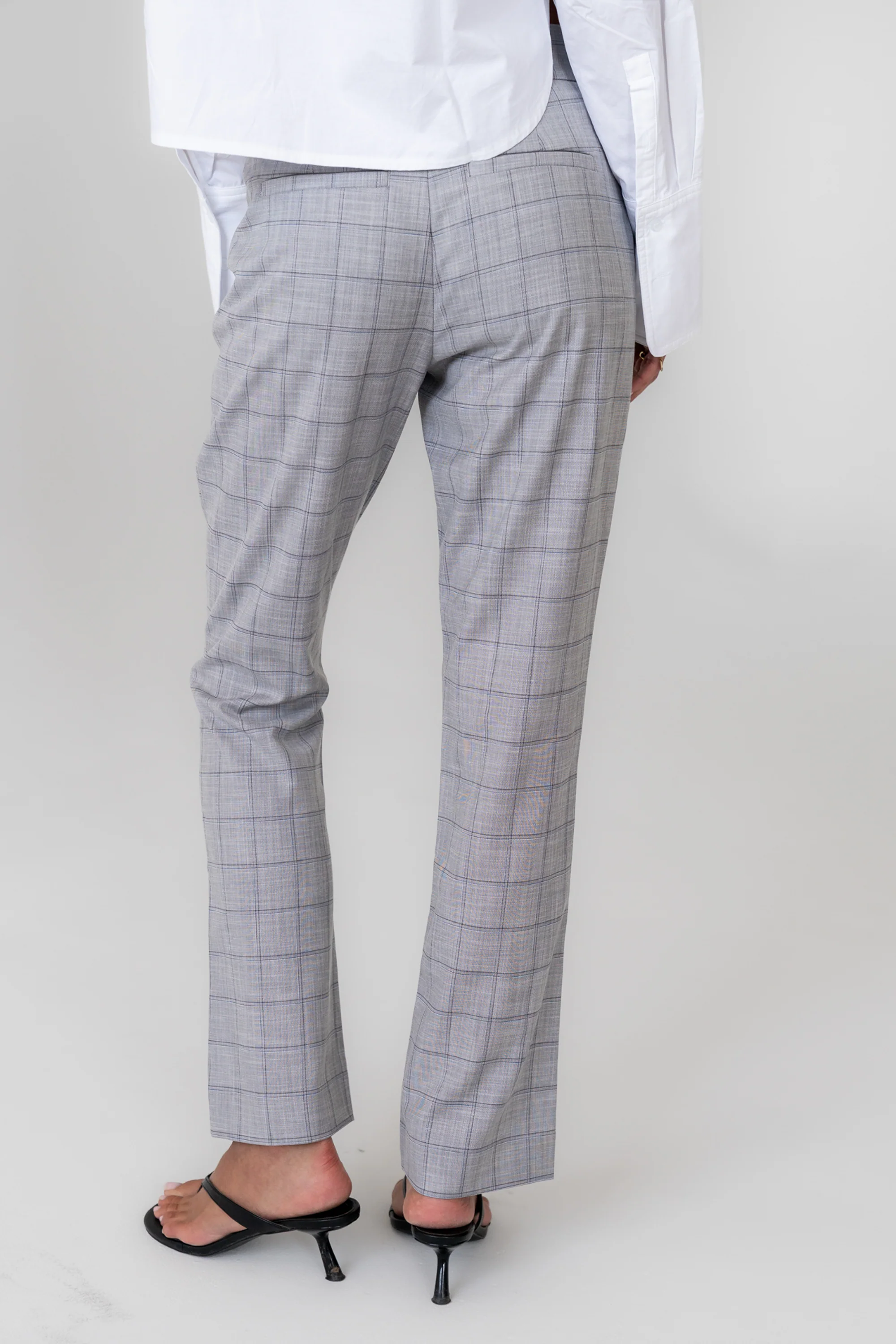 Willow Slim Straight Trouser in Grey - Image 6