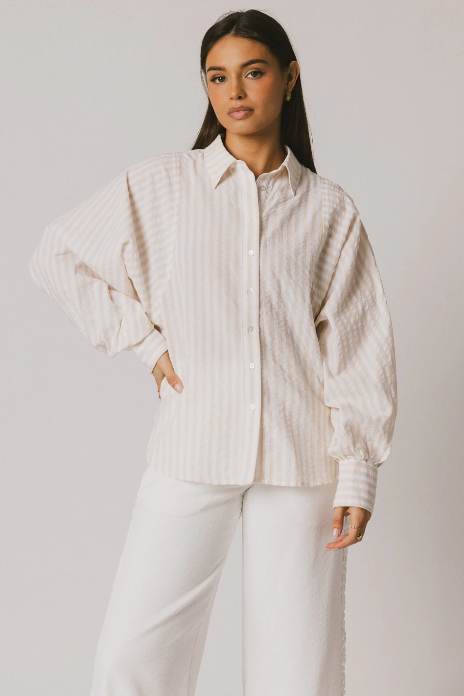 Winifred Button Up in Natural - FINAL SALE - Image 6