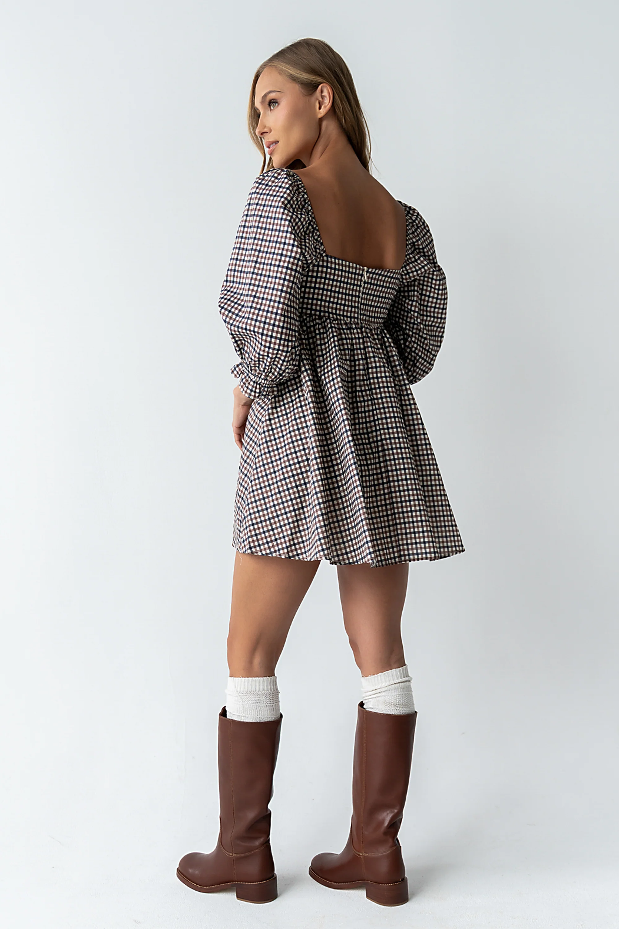 Wren Gingham Mini Dress - FINAL SALE - Image 2