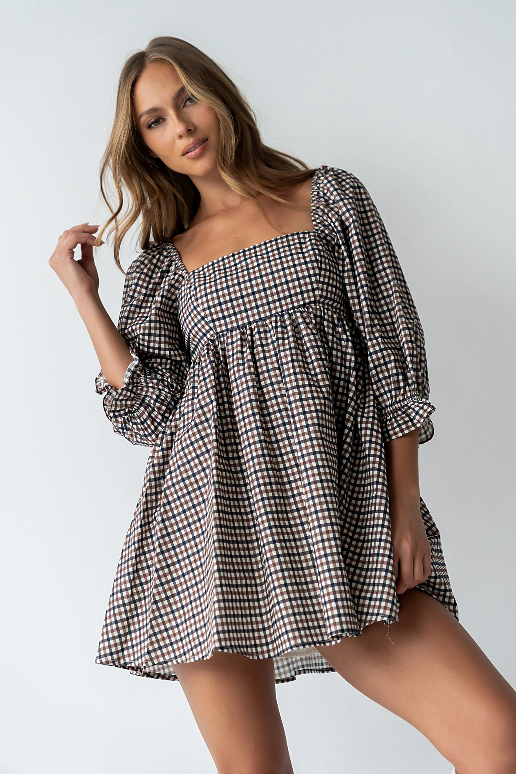 Wren Gingham Mini Dress - FINAL SALE - Image 3